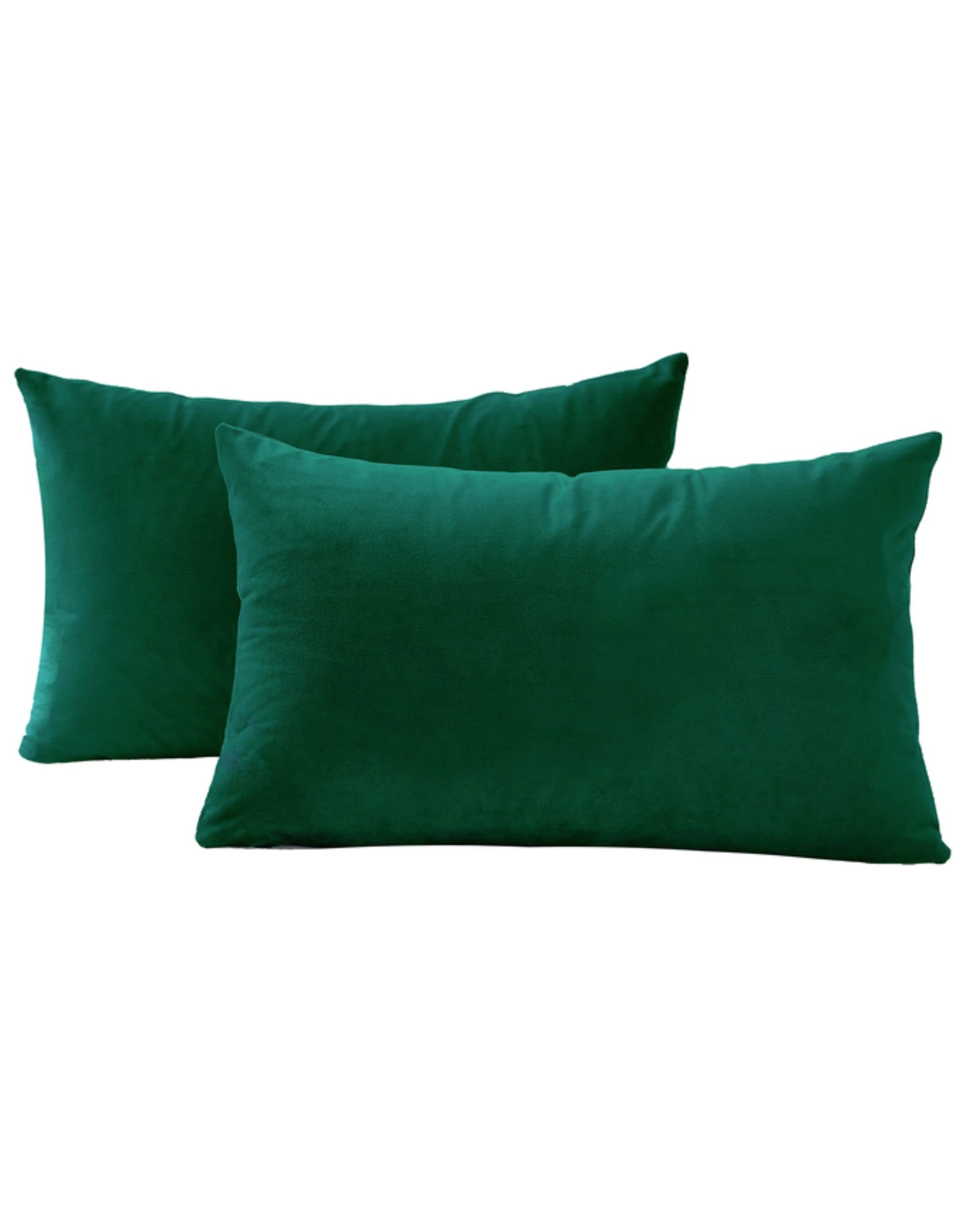 1 Gioia Casa 2-Pack Velvet Cushion Covers 30x50cm - Emerald Green, 1 of 2