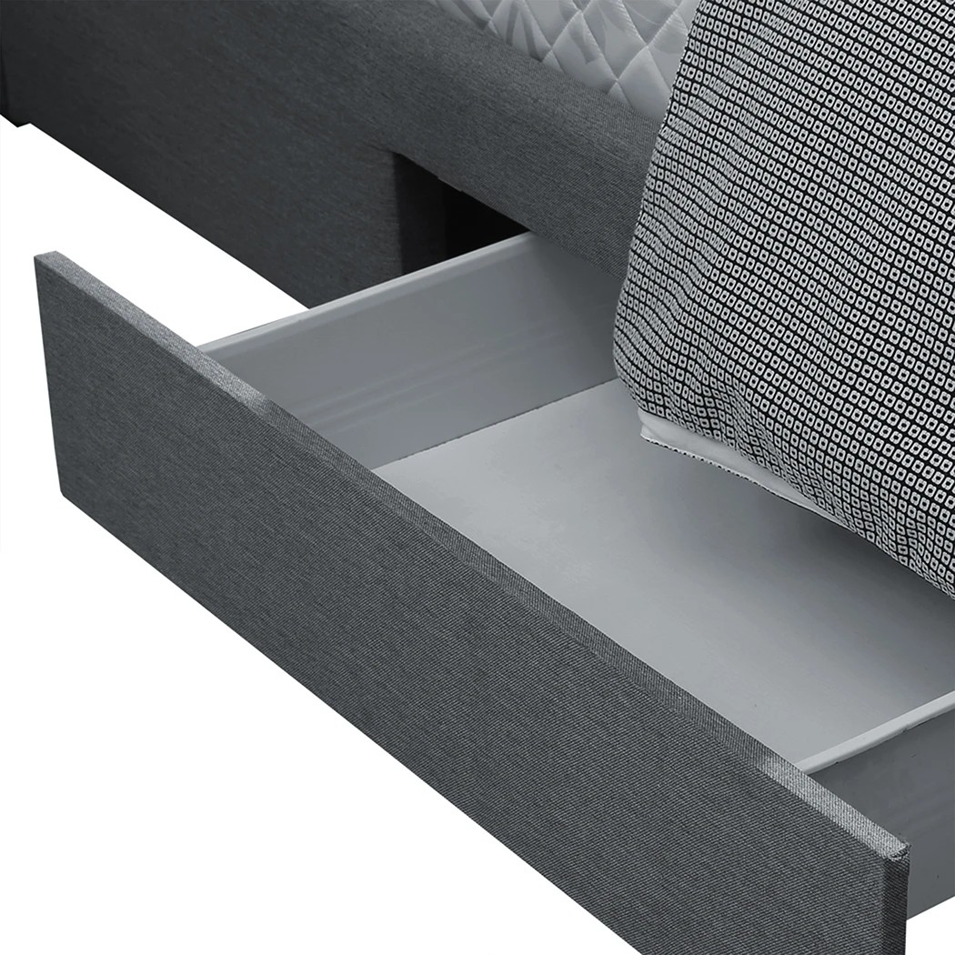 5 Levede Double Grey Storage Bed Frame, 5 of 8