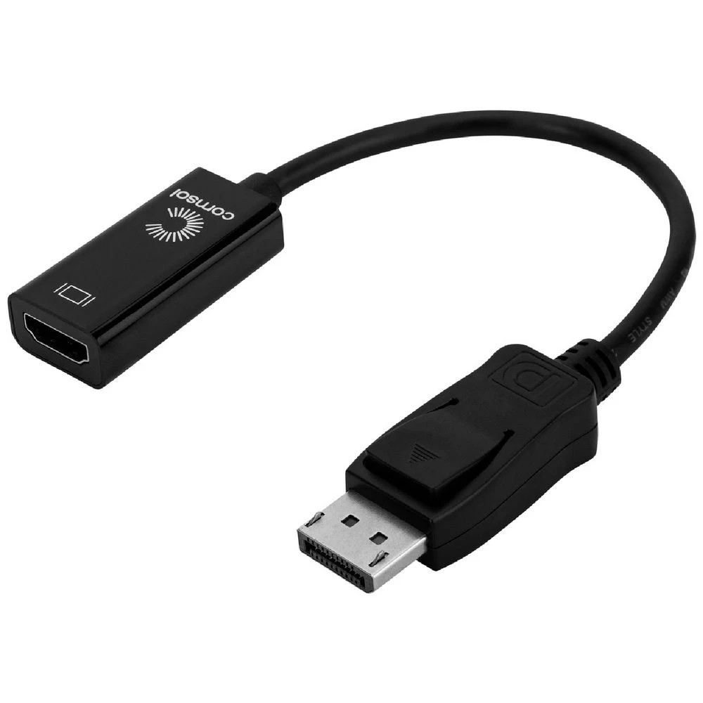 1 Comsol Male DisplayPort to Female HDMI Adaptor 20cm, 1 of 3