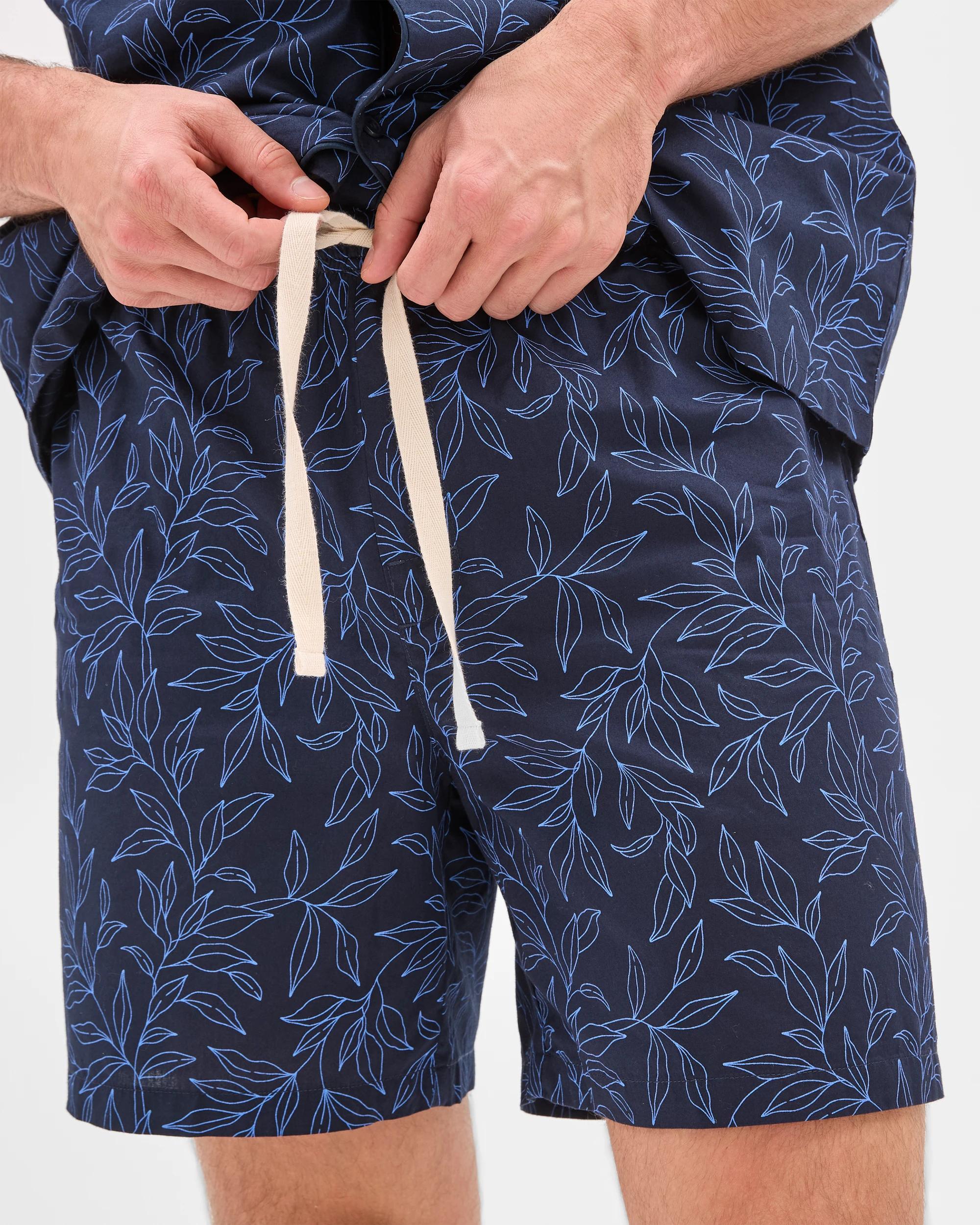 4 Target Mens Poplin Short Pyjama Set NAVY BLUE, 4 of 6