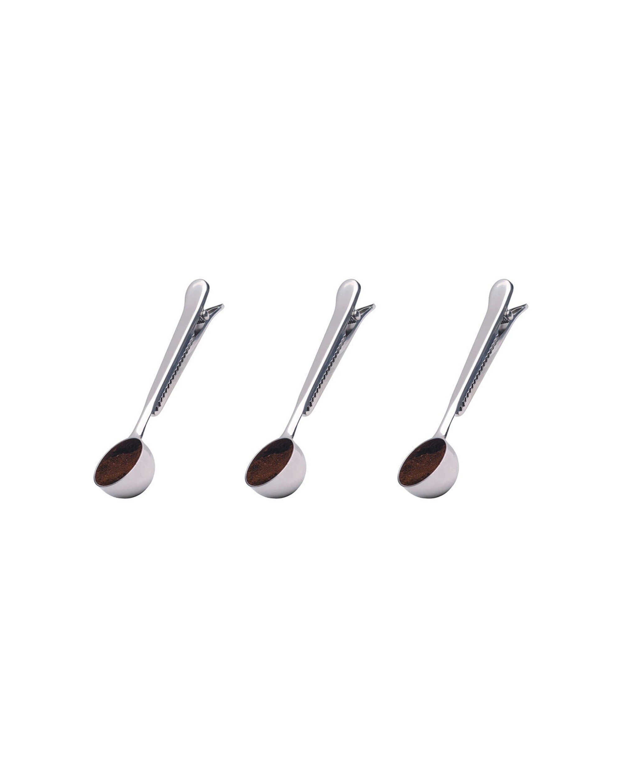 1 La Cafetiere 3x 18cm 20g Stainless Steel Coffee Measuring Spoon With Clip - Silver, 1 of 5