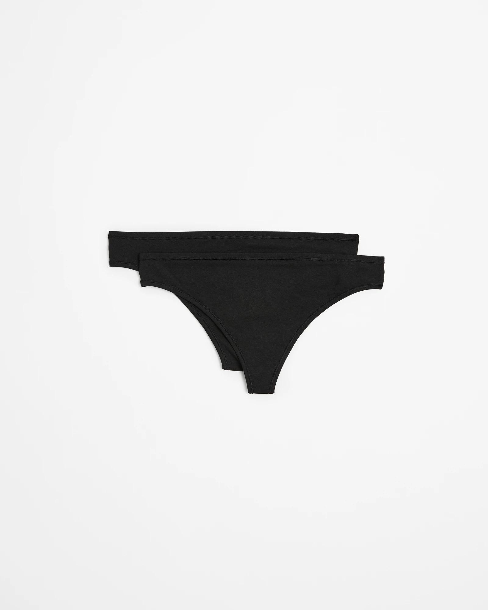 1 Target 2 Pack Super Soft G-String Briefs BLACK, 1 of 3