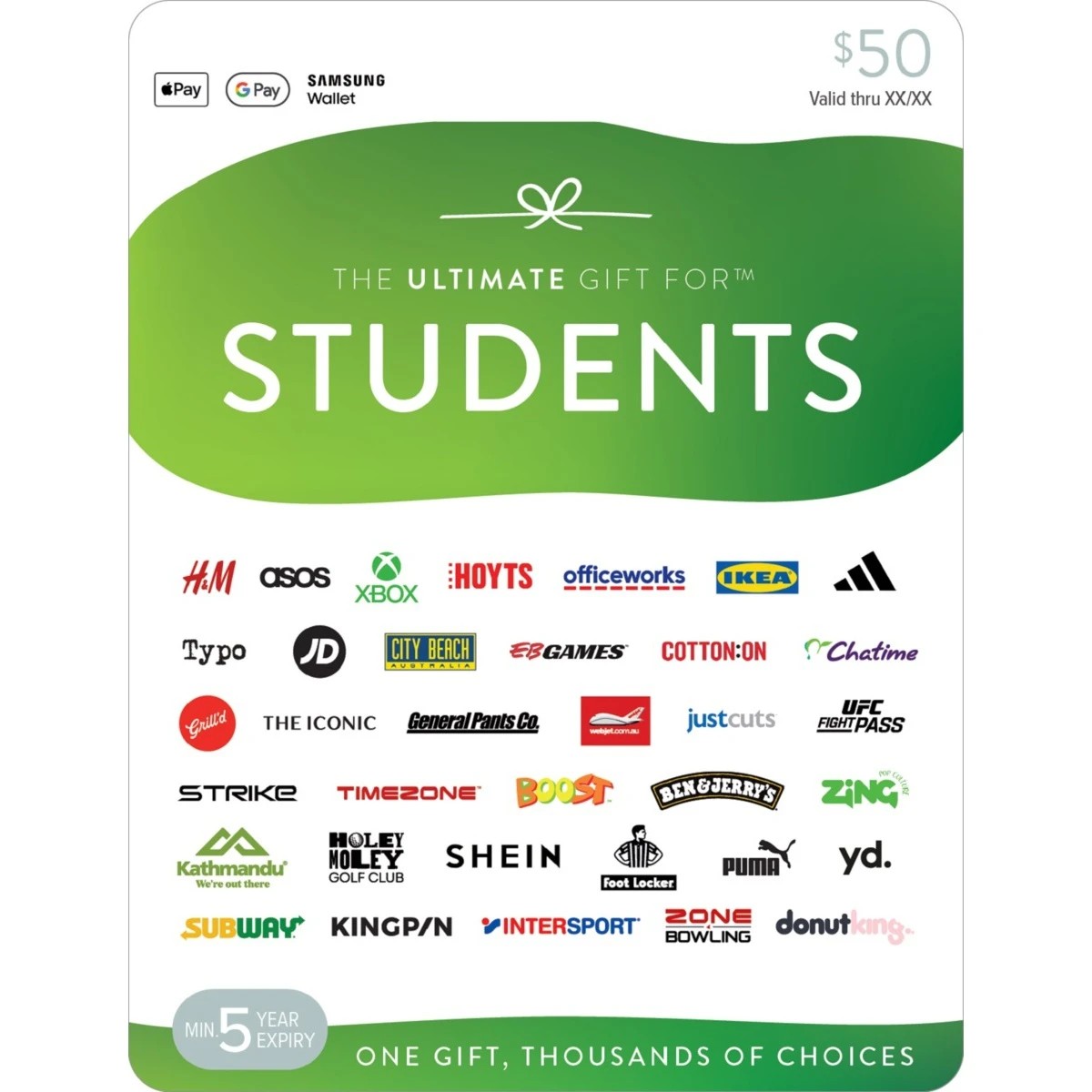 1 The Ultimate Gift for Students $50 Gift Card