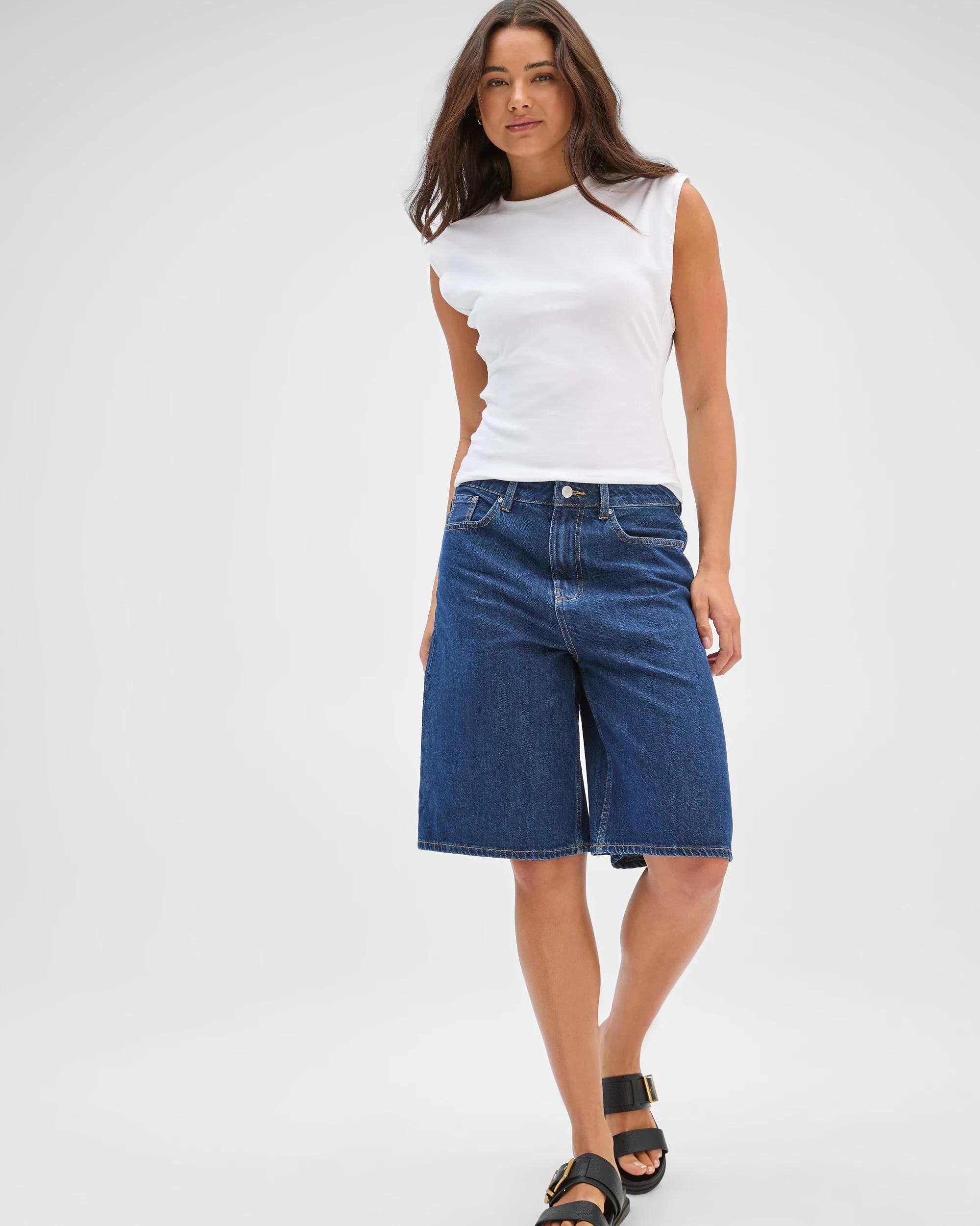 3 Denim Jorts - Lily Loves Y2K BLUE, 3 of 5