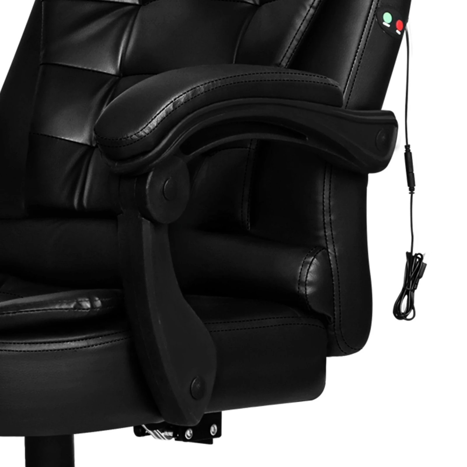 6 Alfordson Massage Office Chair Executive Recliner Gaming Racing Seat PU Leather - Black, 6 of 10