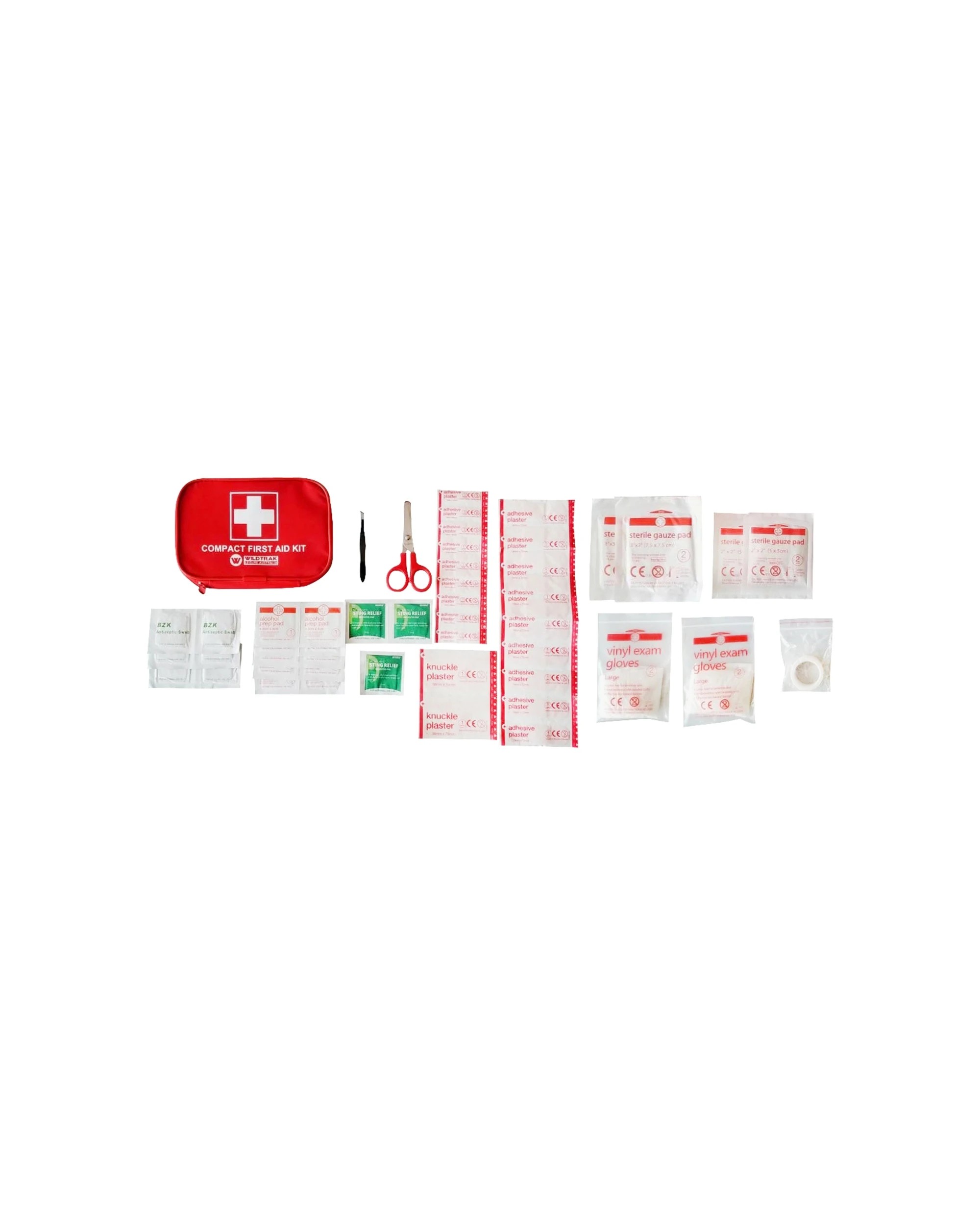 2 Wildtrak 51pc Compact First Aid Kit Family Survival Bag Portable Design - Red, 2 of 2