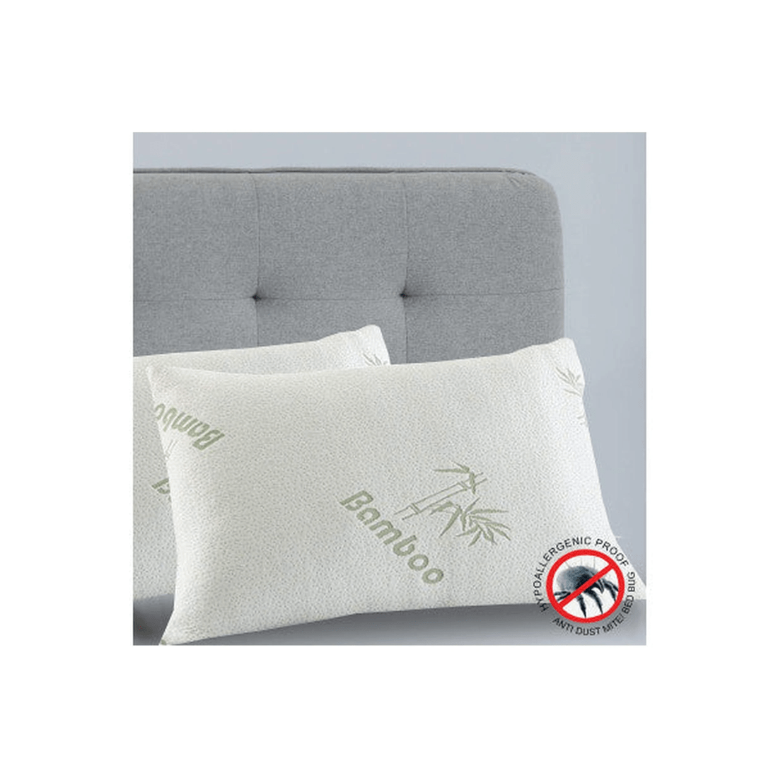 5 Royal Comfort Luxury Bamboo Covered Memory Foam Pillows 56 x 36cm Twin Pack - White, 5 of 5