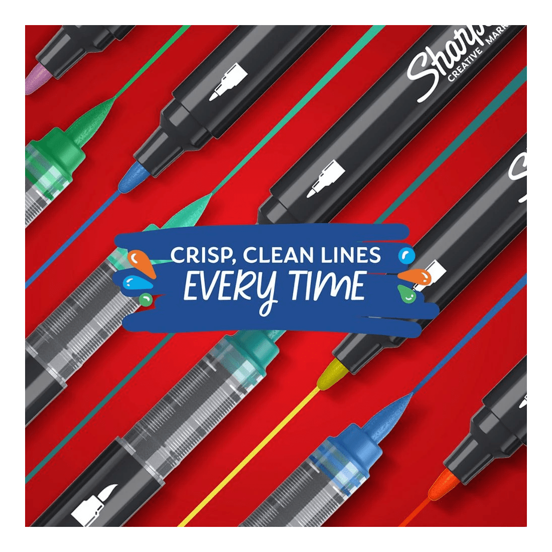 6 Sharpie Creative Acrylic Brush Marker Blue, 6 of 6