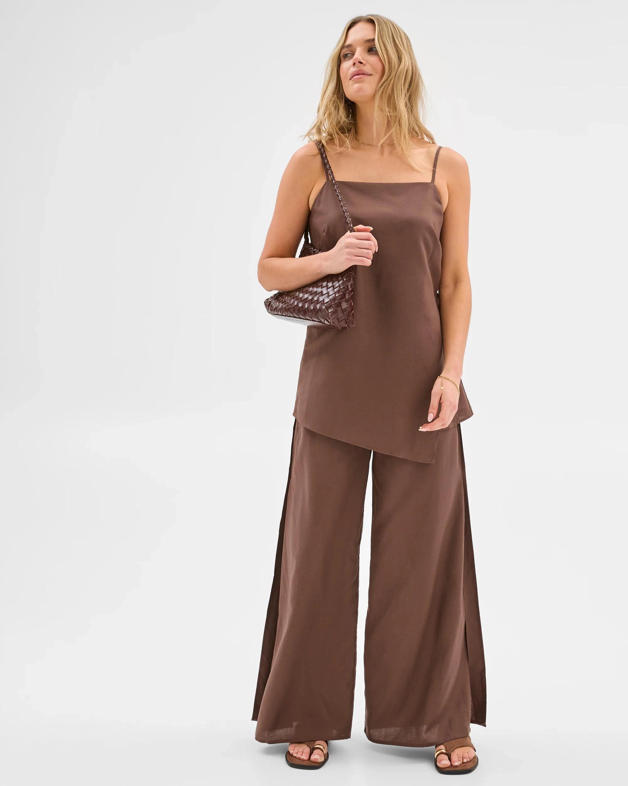 1 Lily Loves Strappy Tunic Cami SOFT TAUPE, 1 of 5