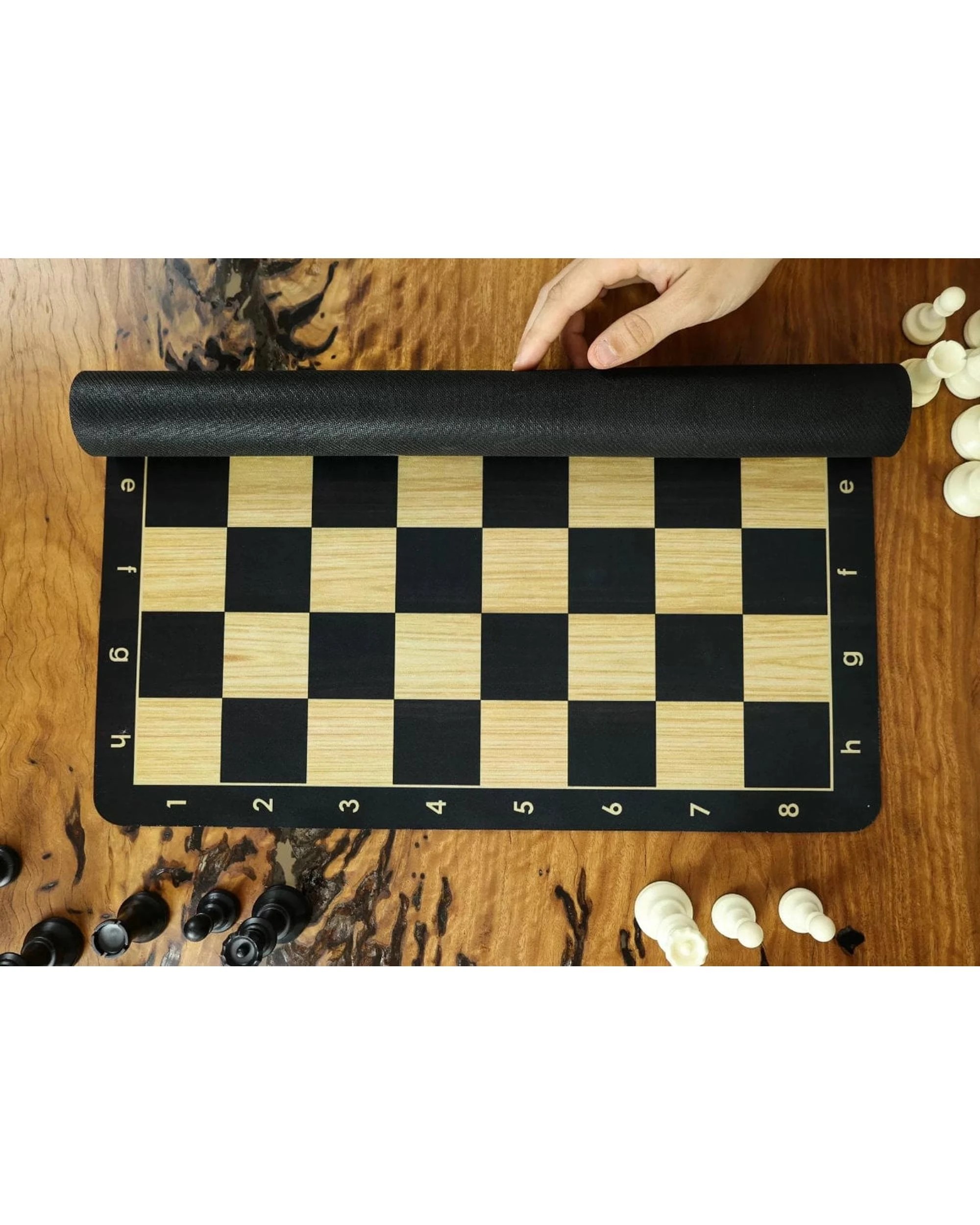 7 LPG Club Chess Set Black Woodgrain, 7 of 7