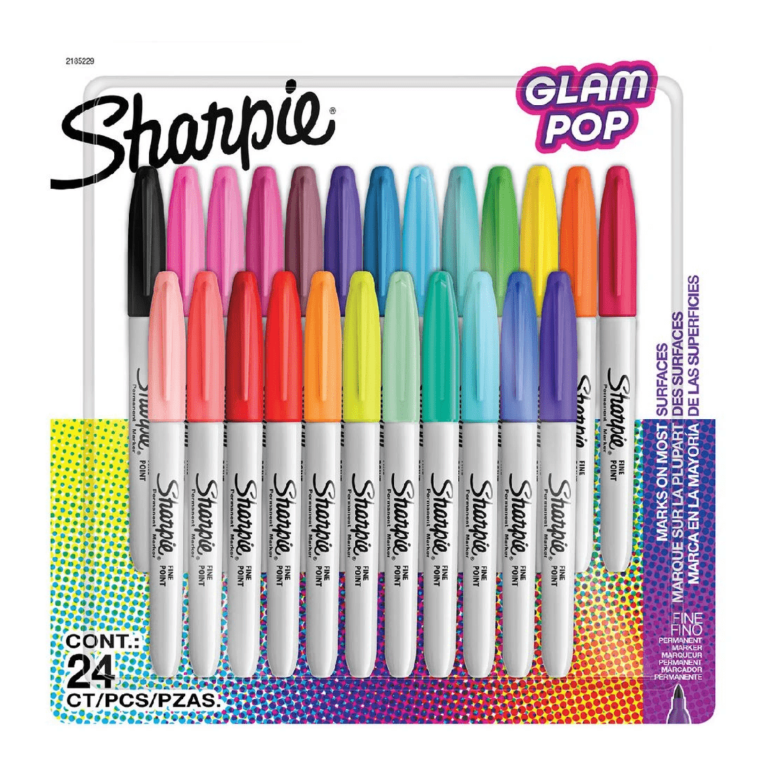1 Sharpie Fine Permanent Markers Glam Pop 24 Pack, 1 of 1