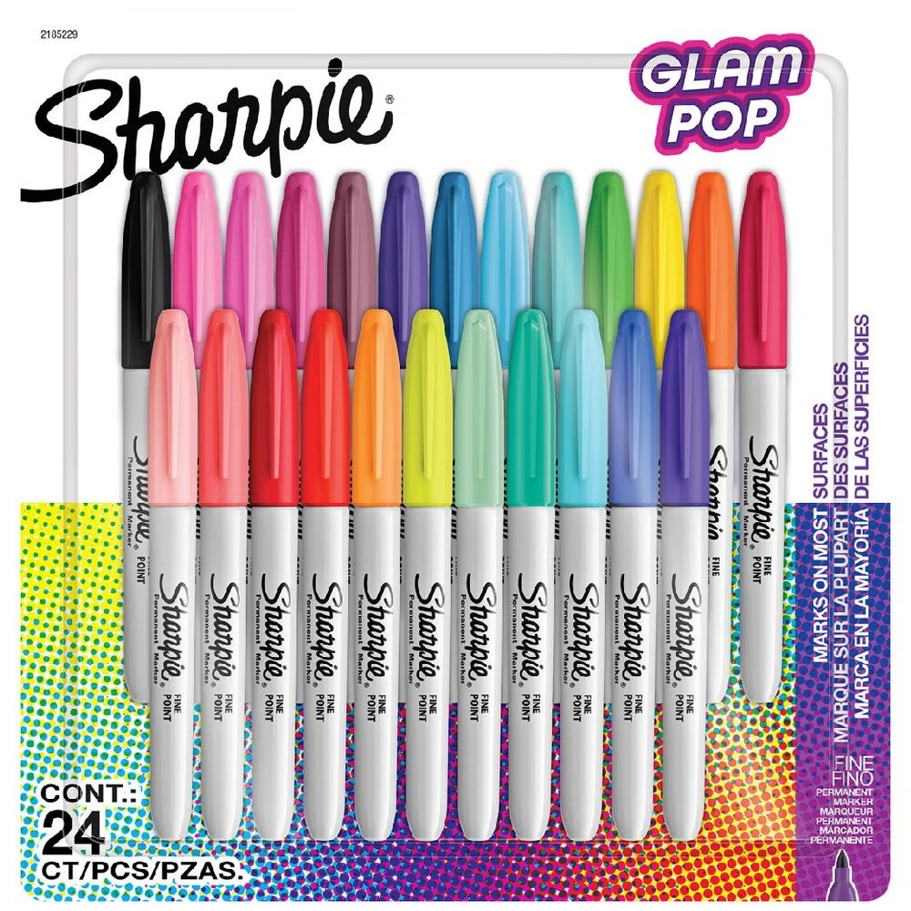 1 Sharpie Fine Permanent Markers Glam Pop 24 Pack, 1 of 1