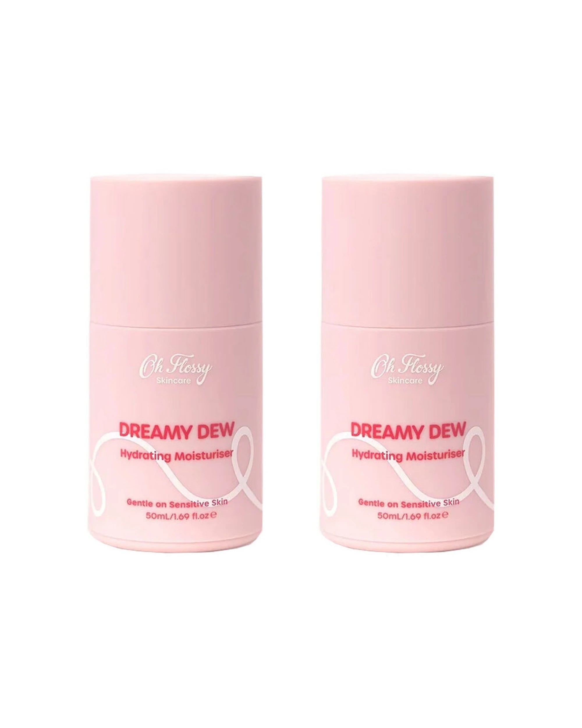 1 OH FLOSSY 50ml Dreamy Dew Hydrating Moisturiser Gentle Sensitive Skin - Plain, 1 of 3