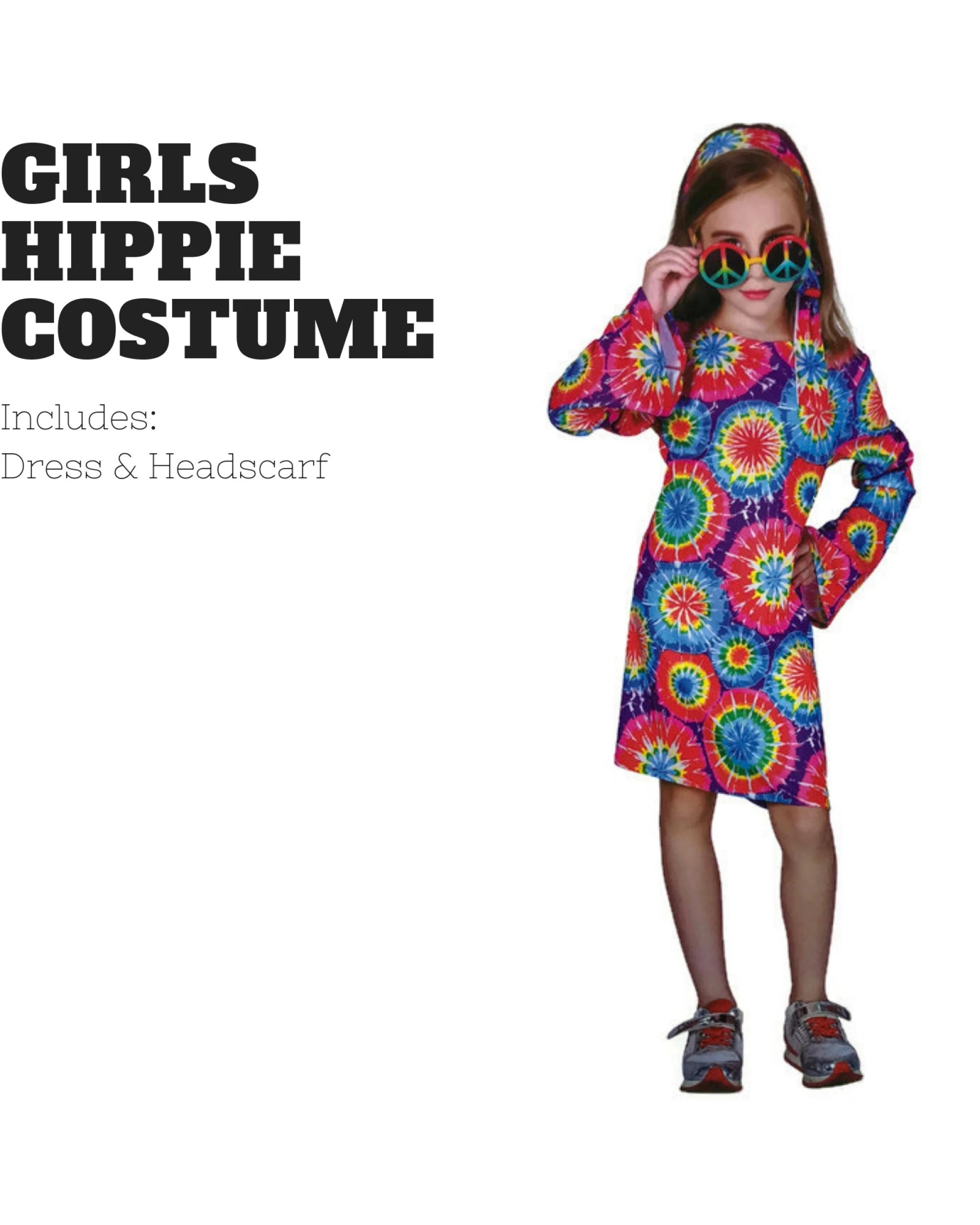 2 BR Costumes Girls' Hippie Costume for Book Week and Halloween, 2 of 2