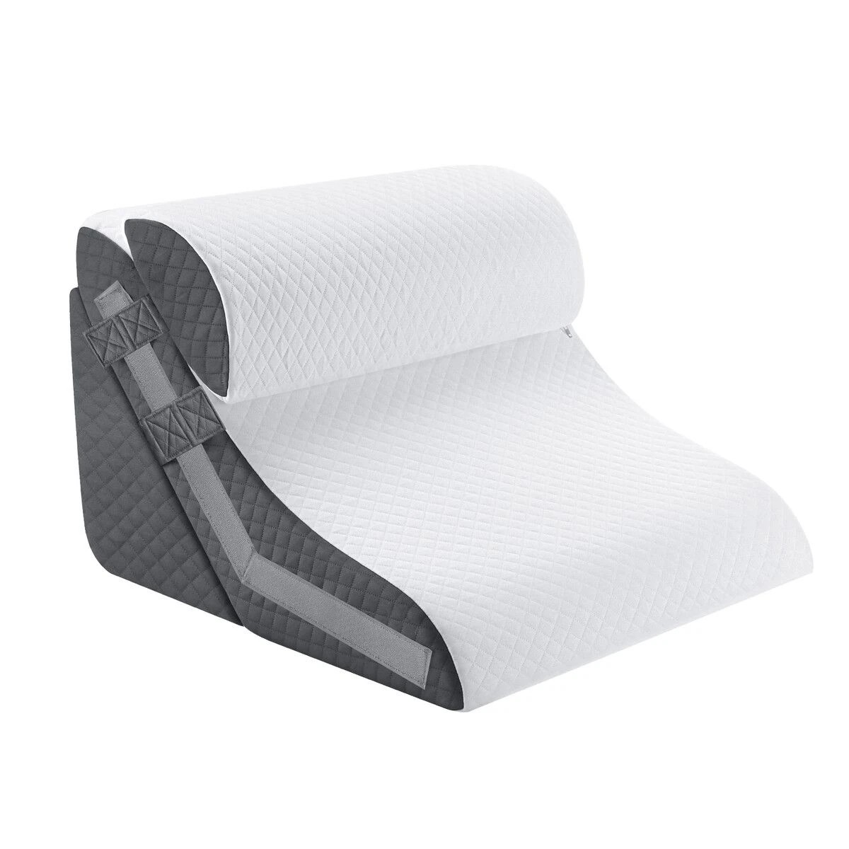 1 LUXDREAM Bed Wedge Pillow Set 3Pcs Triangle Cushion Memory Foam Head Back Support Adjustable Headrest for Sleeping, 1 of 3