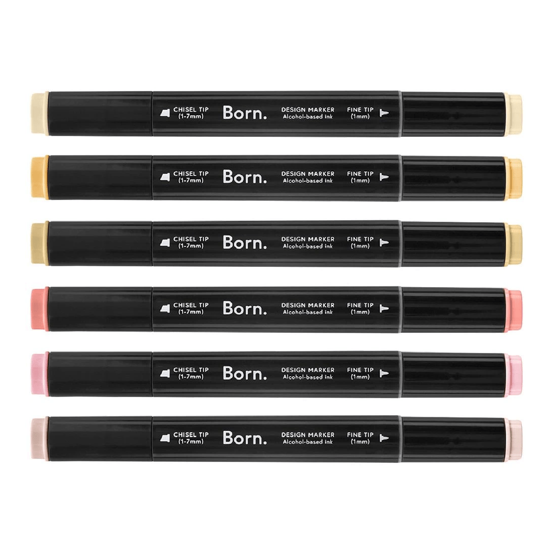 2 Born Professional Dual-Tip Artist Markers Portrait 6 Pack, 2 of 4