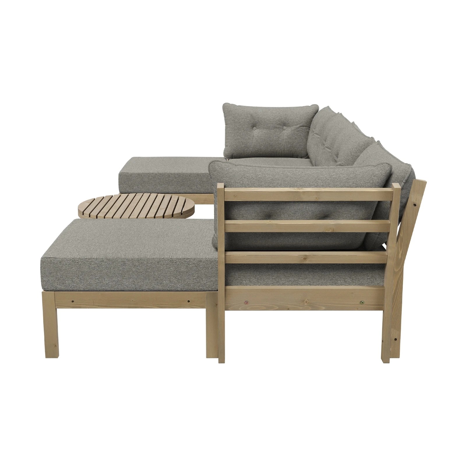 6 Livsip 7 Piece Outdoor Lounge Sofa Set Garden Furniture Dining Table Chairs
 - Beige, 6 of 9