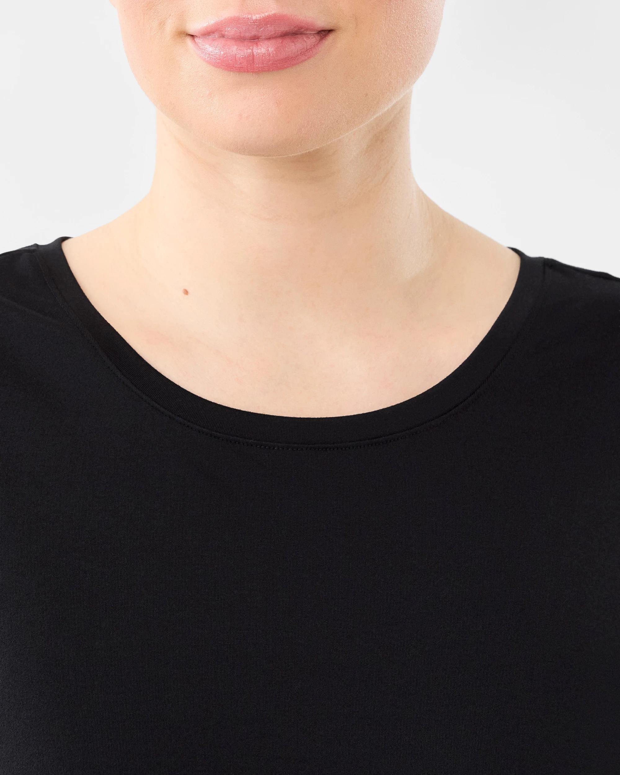 4 Active Womens Twist Back Studio T-shirt Black, 4 of 6
