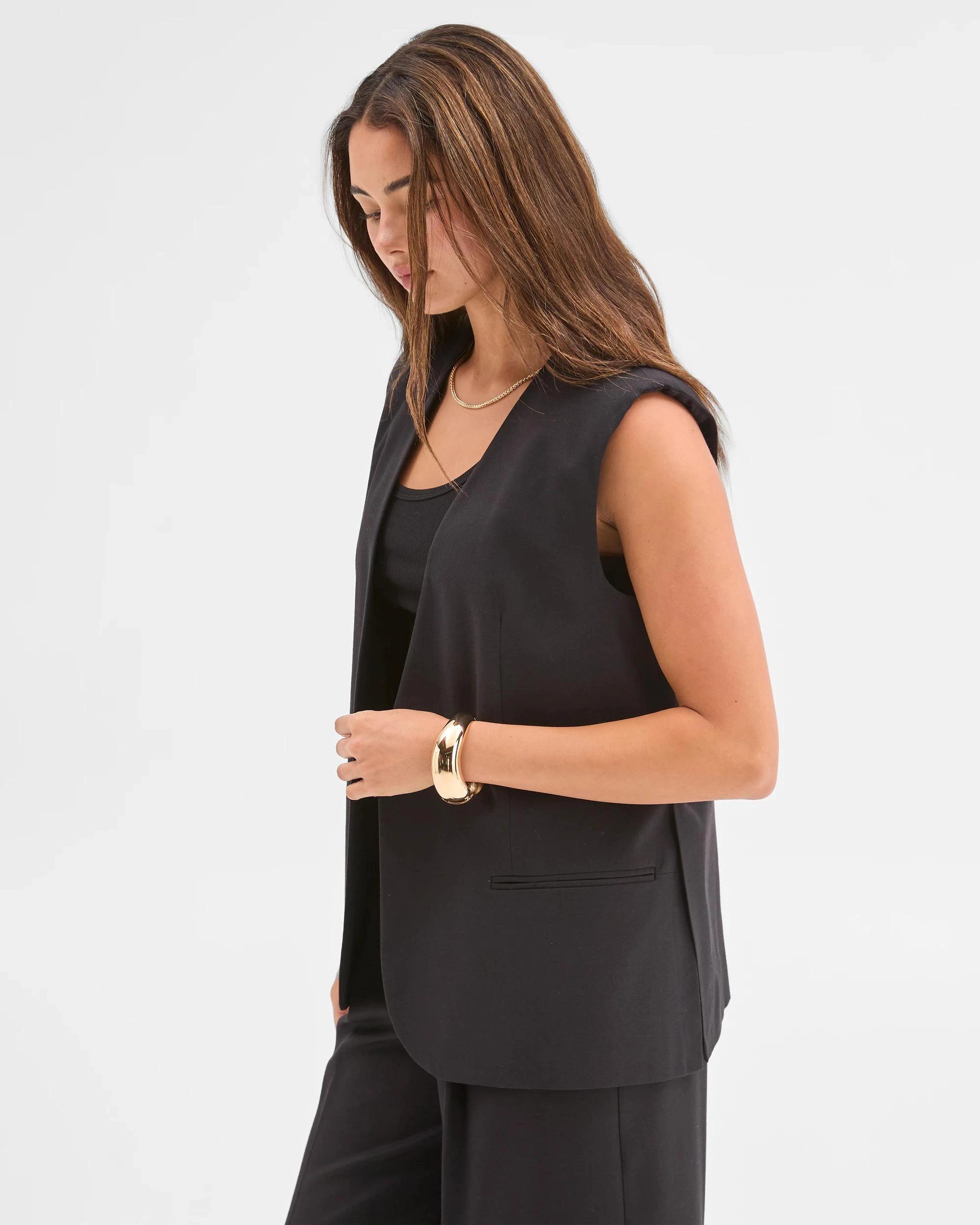 5 Lily Loves Oversized Vest BLACK, 5 of 7