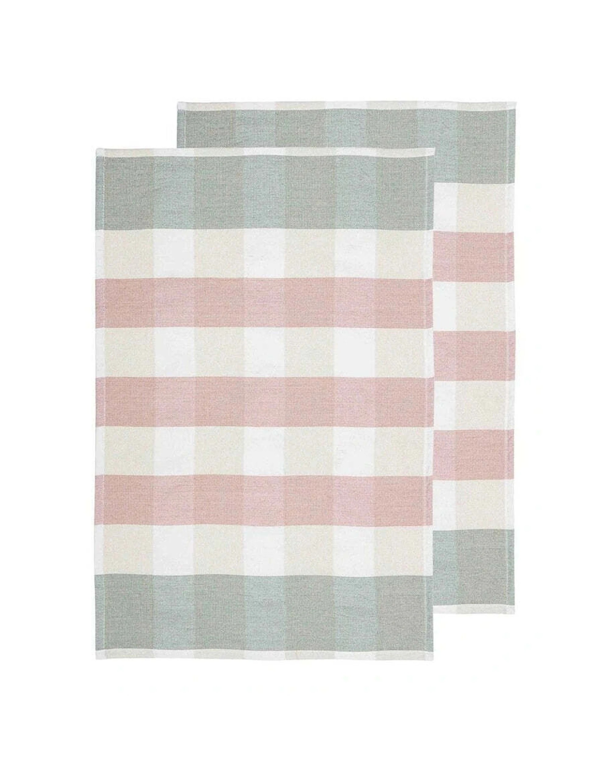 1 Ladelle Bailie Terry 2pk Kitchen Towel Absorbent Cotton Set 43x65cm - Pink, 1 of 1