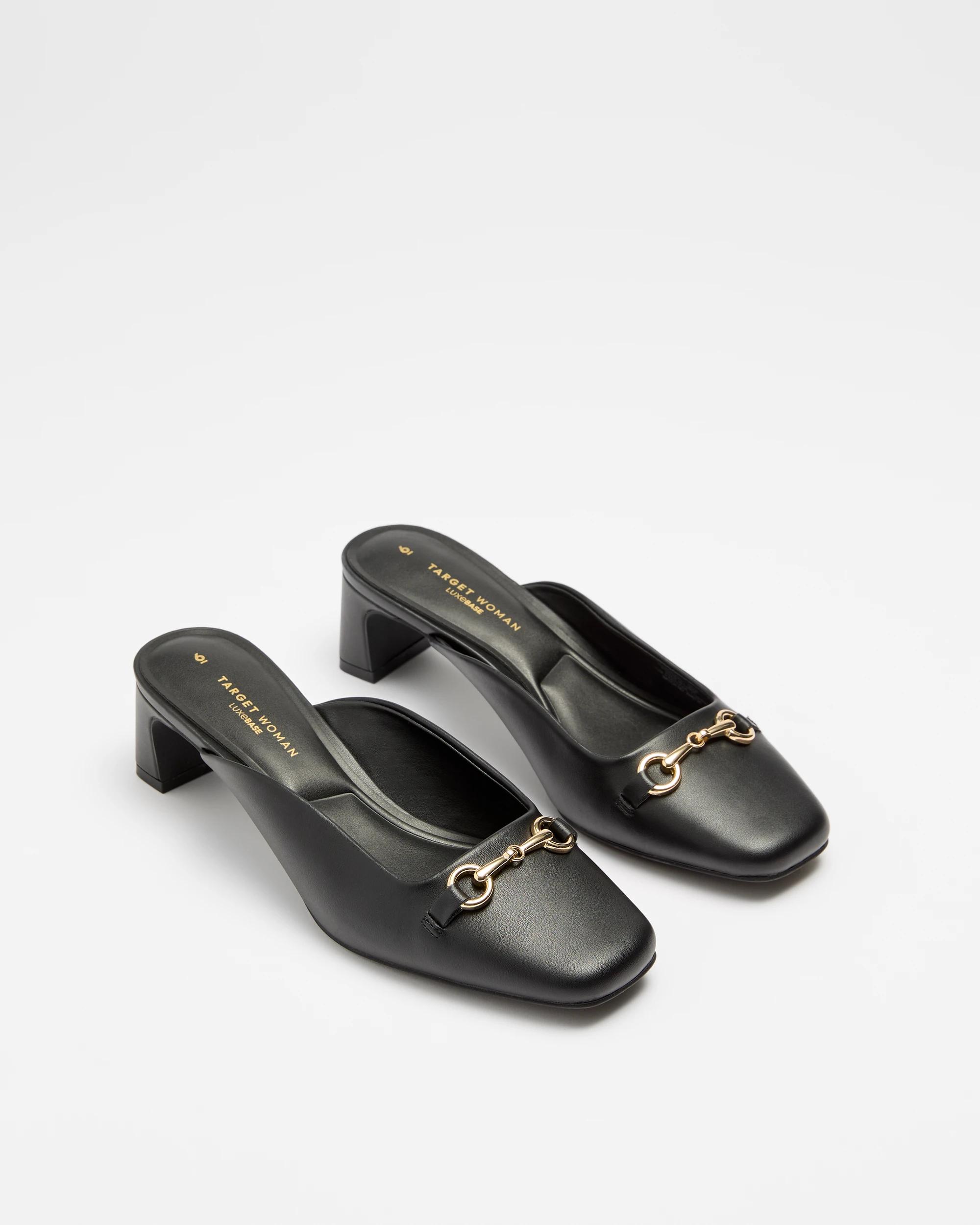 3 Target Womens Metal Trim Mule Heel - Lao BLACK, 3 of 3