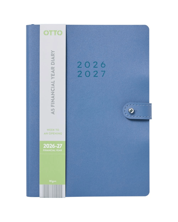 Otto A5 Week to View FY26/27 Diary Teal