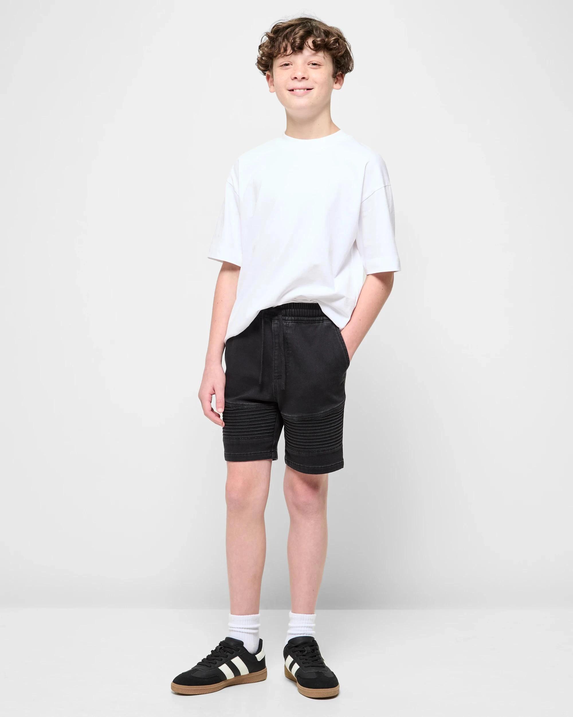 2 Target Denim Biker Pull On Short BLACK, 2 of 5