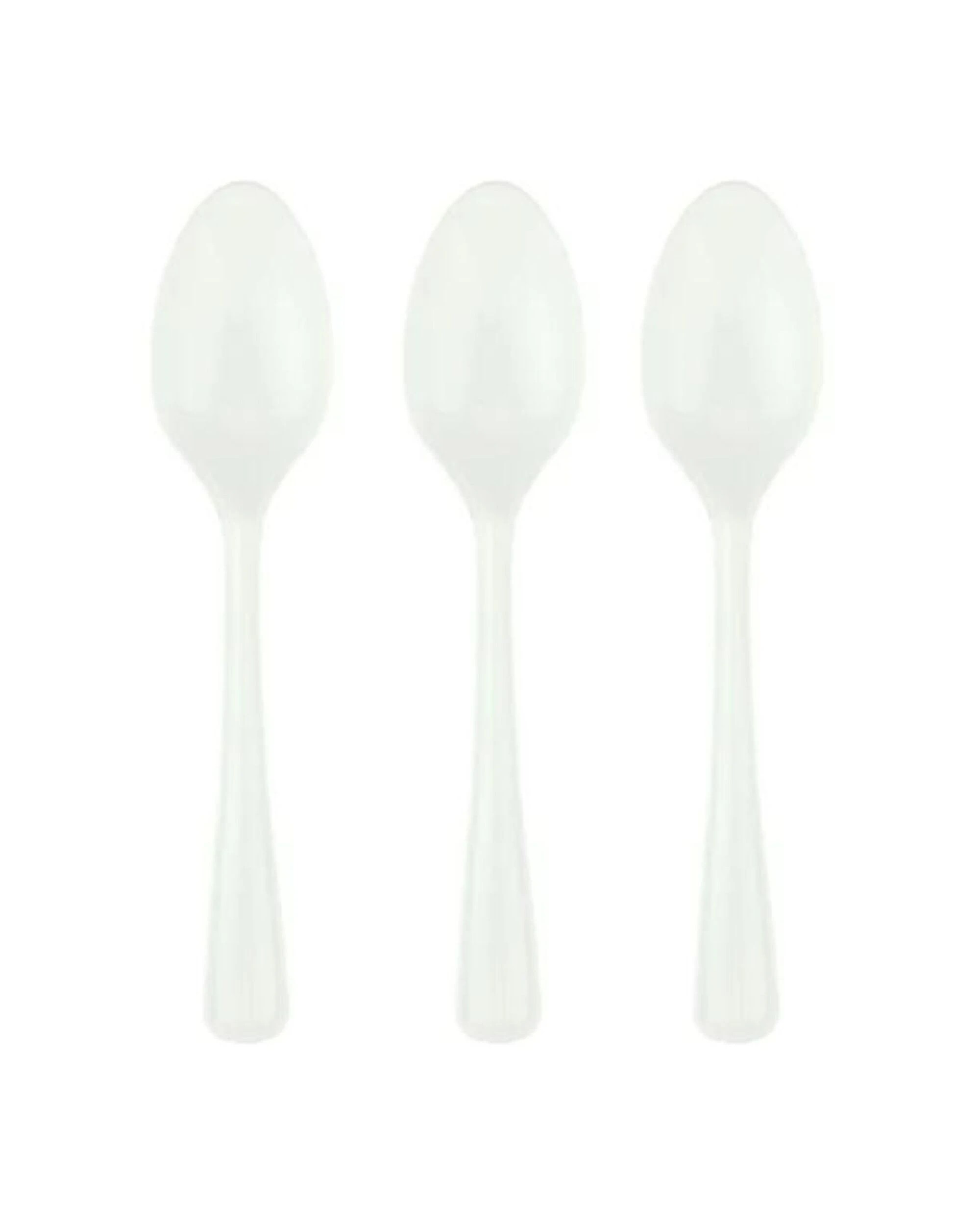 1 Alpen Reusable Spoons Pack of 20 - White - White, 1 of 3