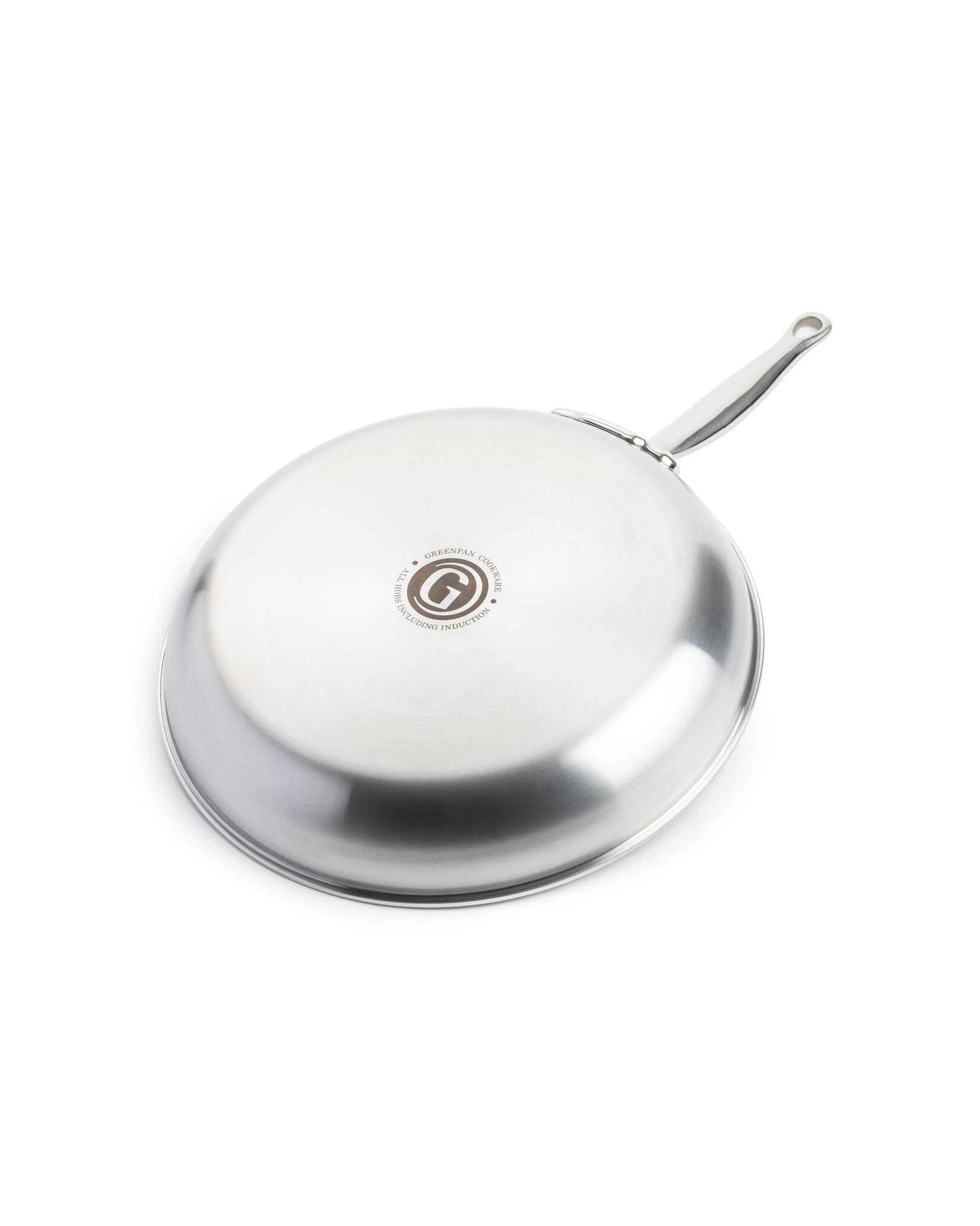 3 Greenpan Premiere Stainless Steel Open Frying Pan 28cm Home Kitchen Cooking
 - Silver, 3 of 6