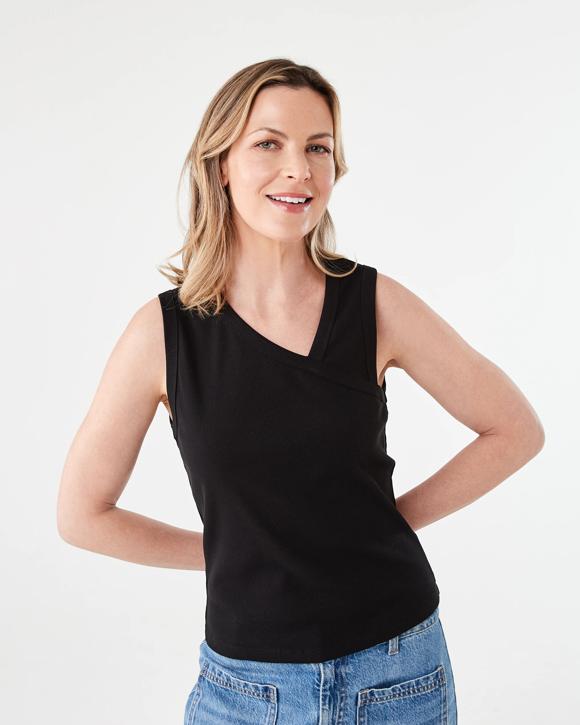 Sleeveless Asymmetric Top