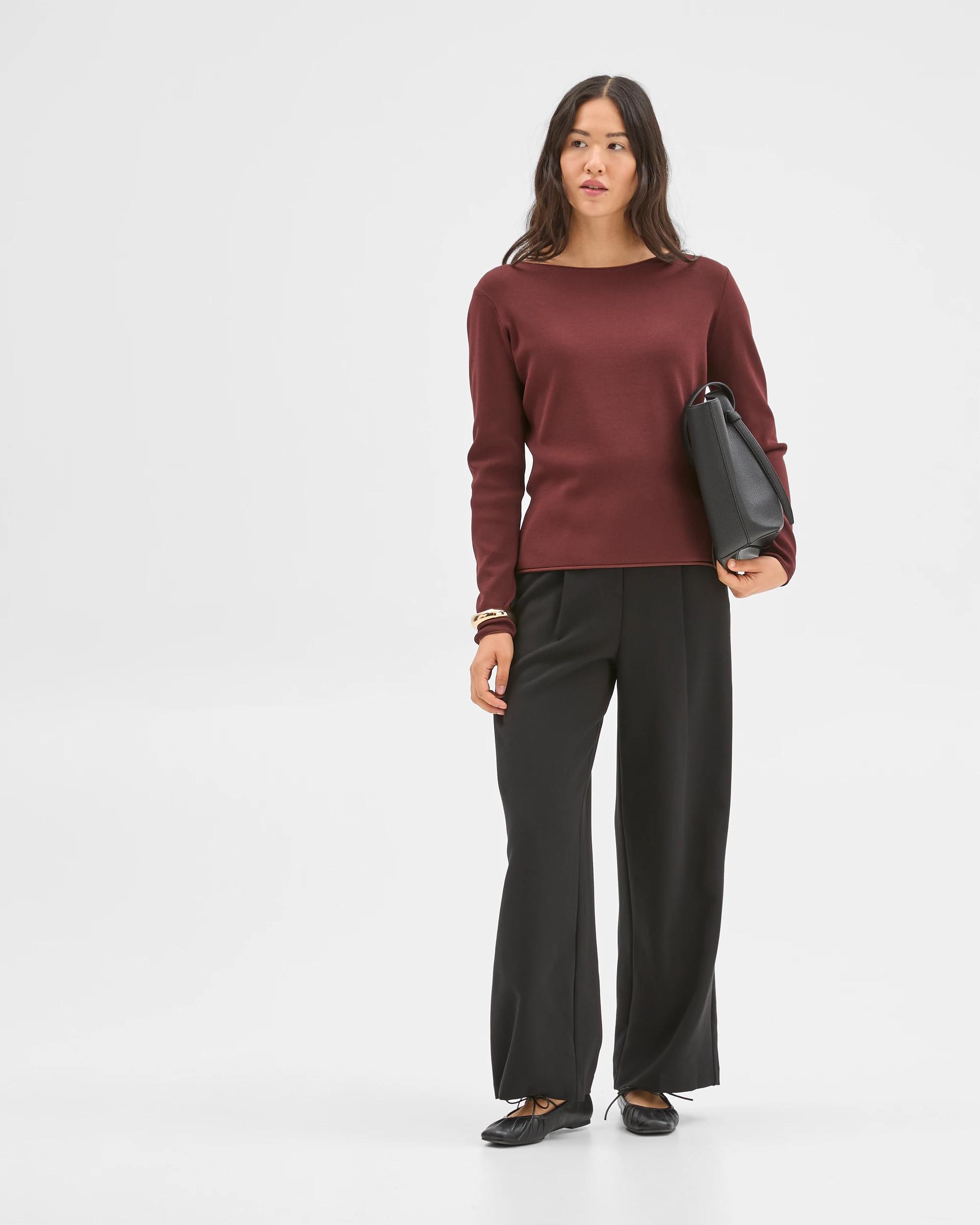 2 Preview Ultimate Long Sleeve Jumper RUM RAISIN, 2 of 6