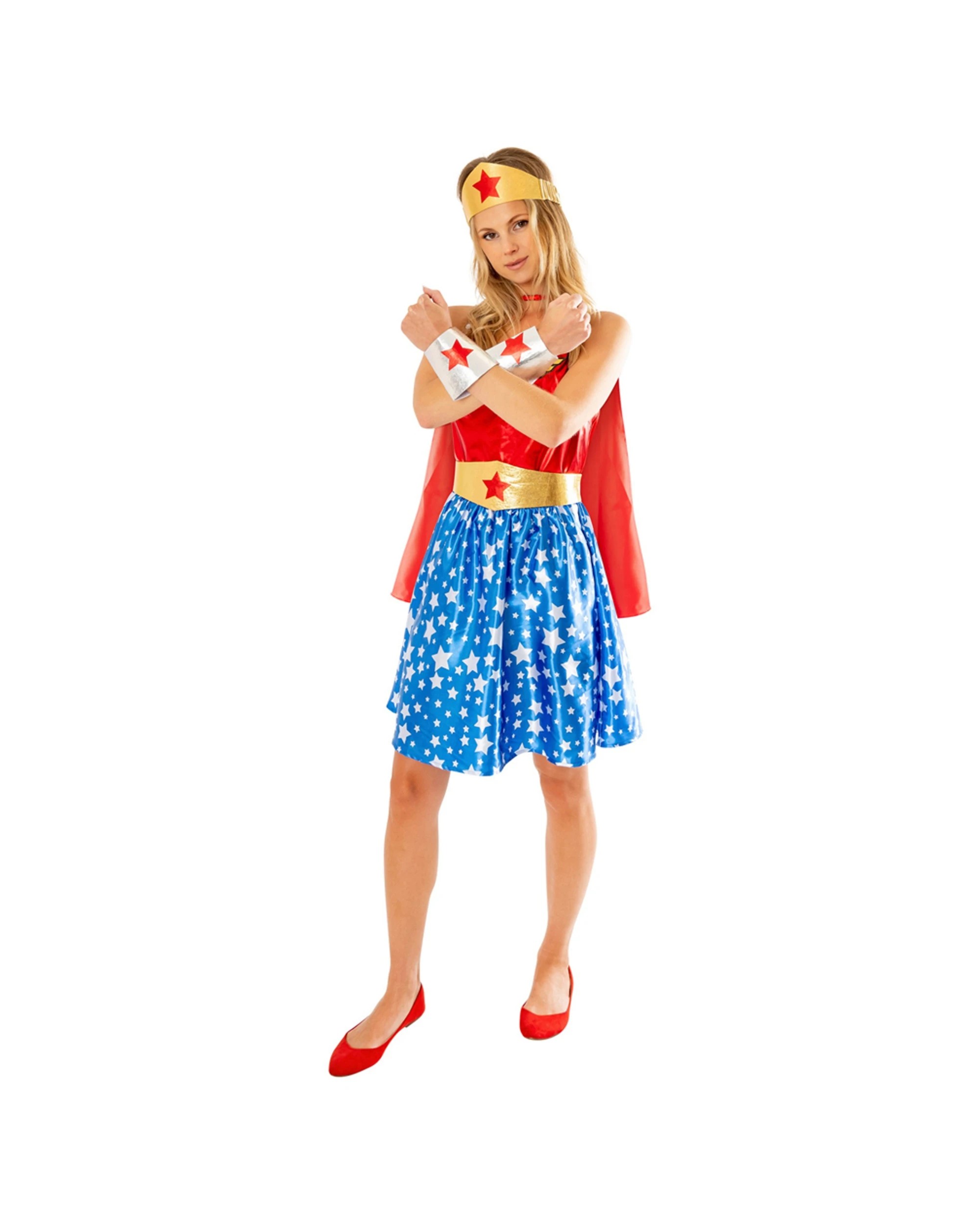 1 DC Comics Wonder Woman Deluxe Costume Party Dress-Up Size XS - Multi, 1 of 2