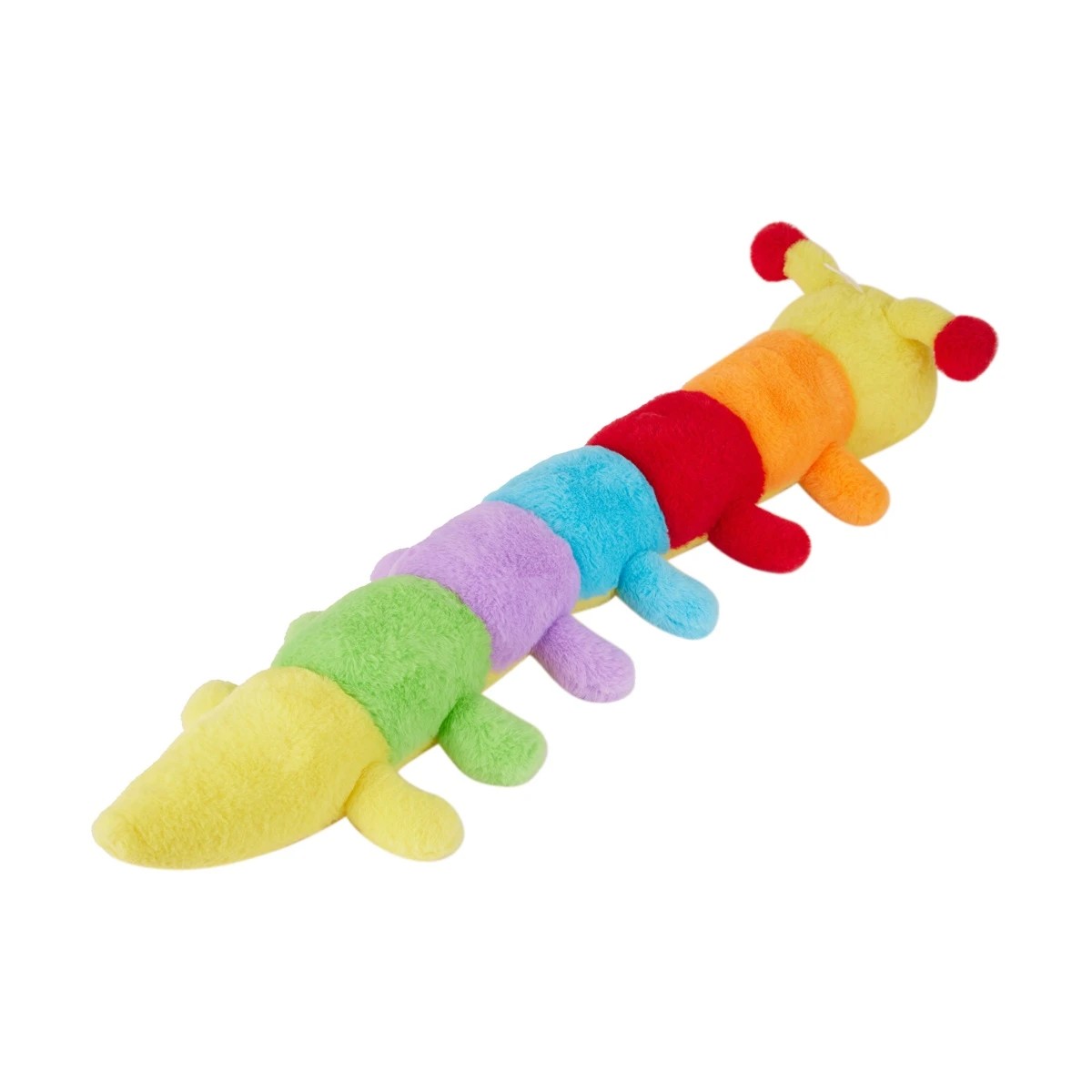 5 Pet Toy Plush Multi Squeaker Caterpillar, 5 of 9