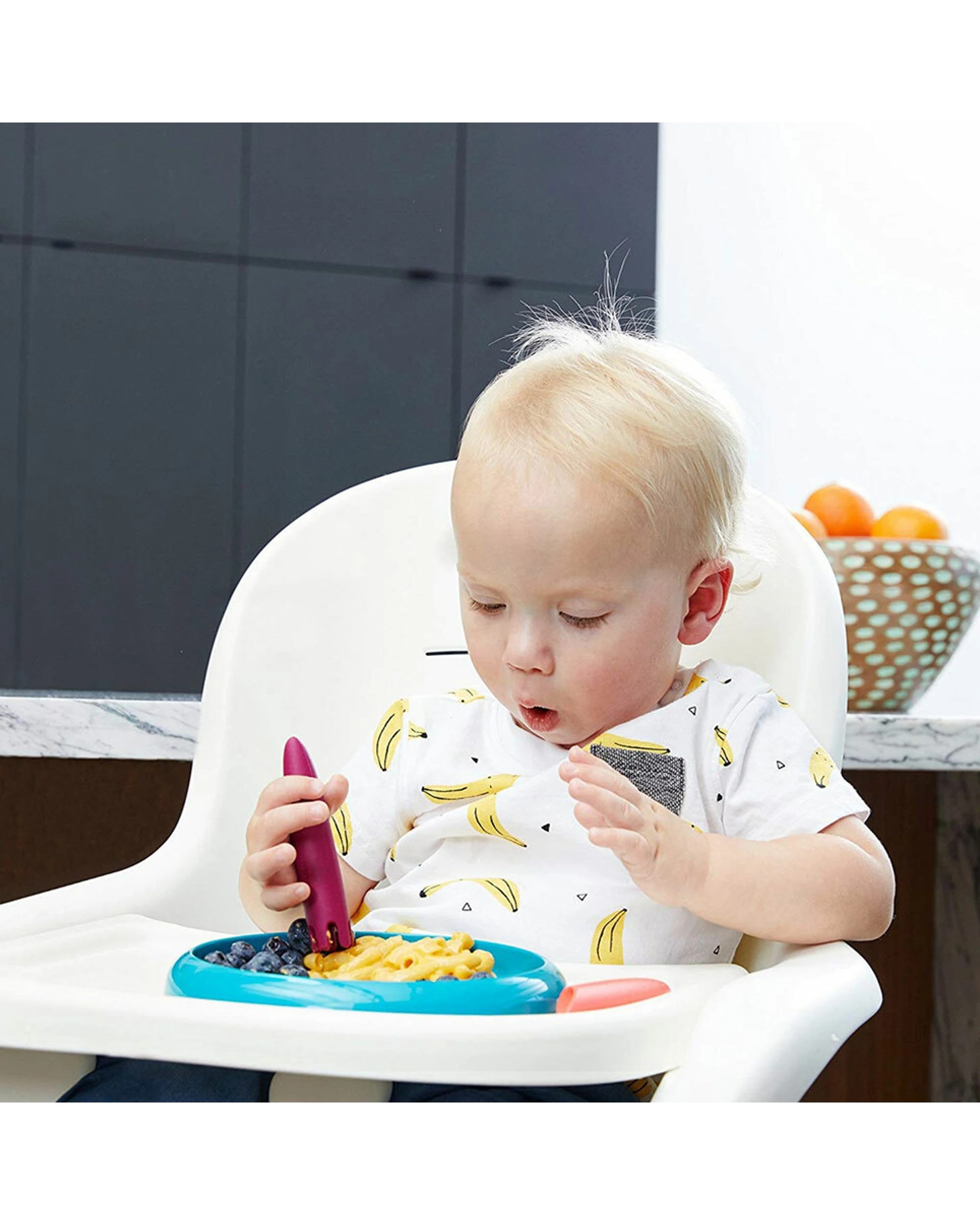 5 Boon JAB Silicone Nursery Feeding Toddler Utensils Coral 4PK - Multi, 5 of 6
