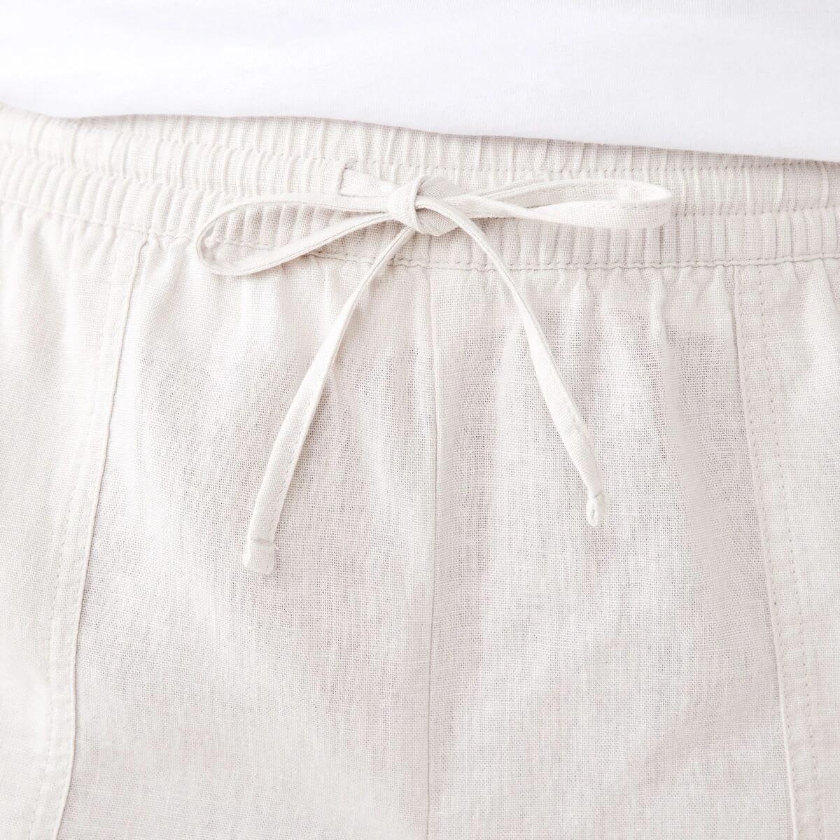 4 Linen Blend Patch Pocket Shorts NATURAL BEIGE, 4 of 6