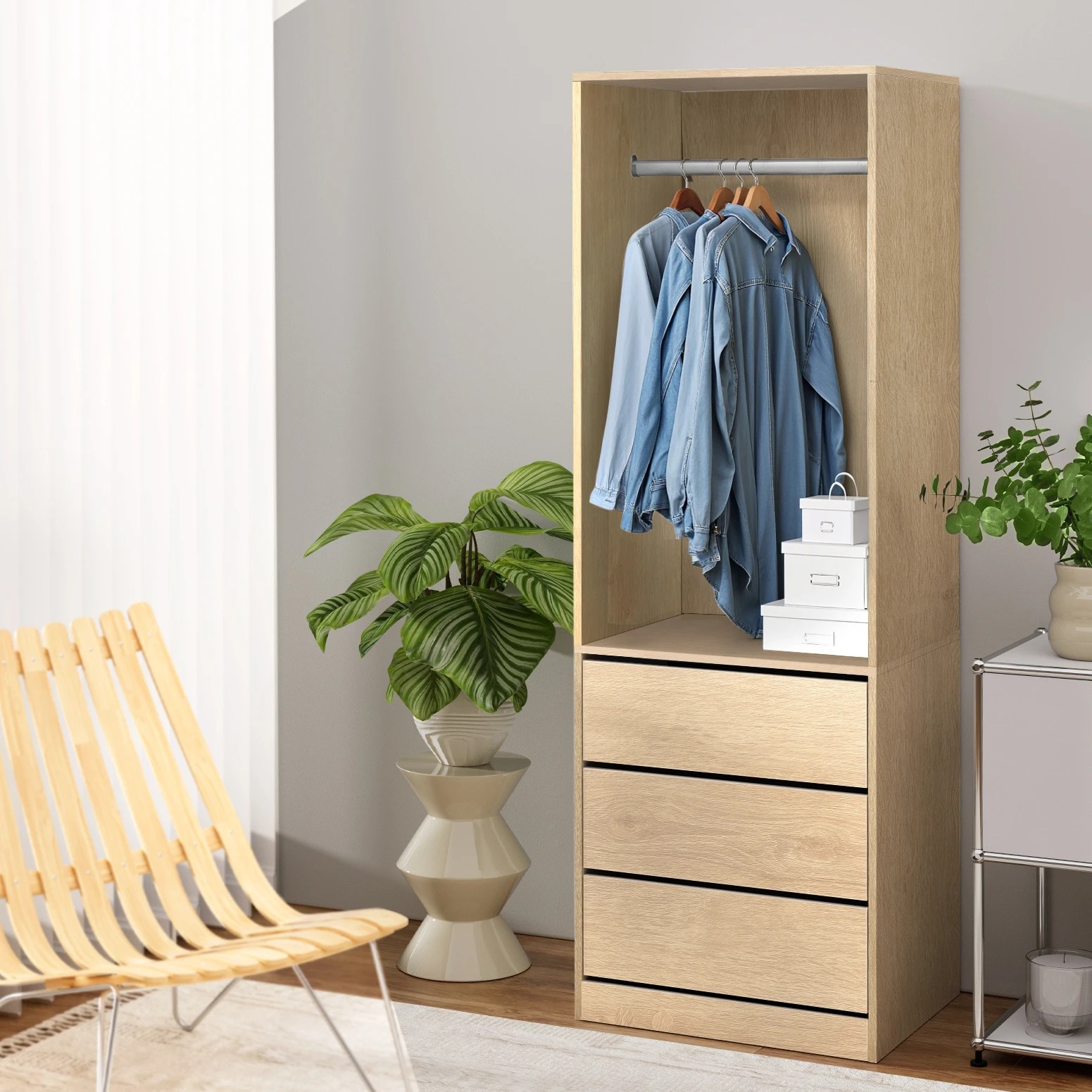 7 Artiss Wardrobe Clothes Closet Storage Organizer - Natural, 7 of 8