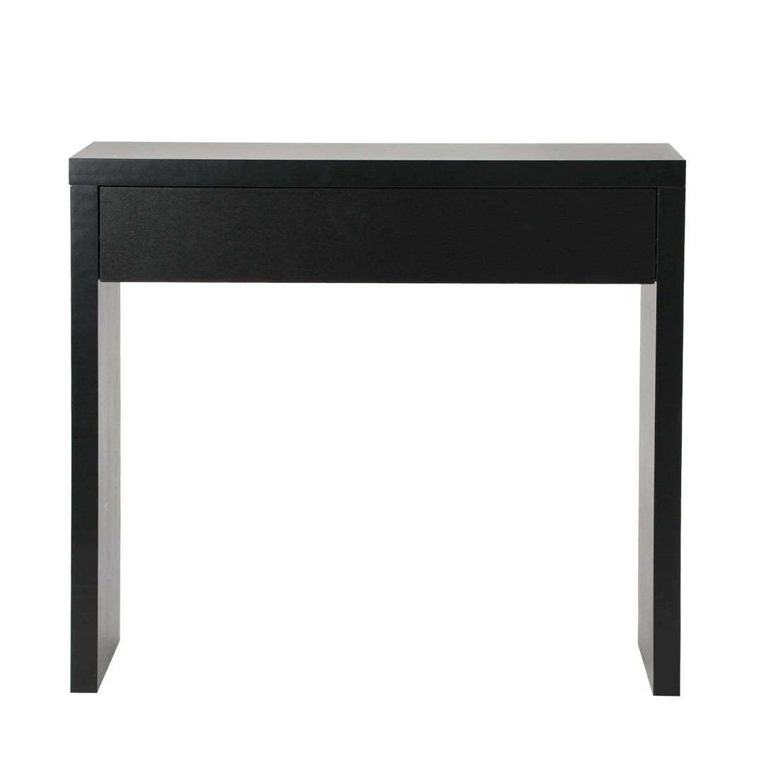 7 Oikiture Console Table Wood Sofa Table Hall Side Entry With Drawer
 - Black, 7 of 10