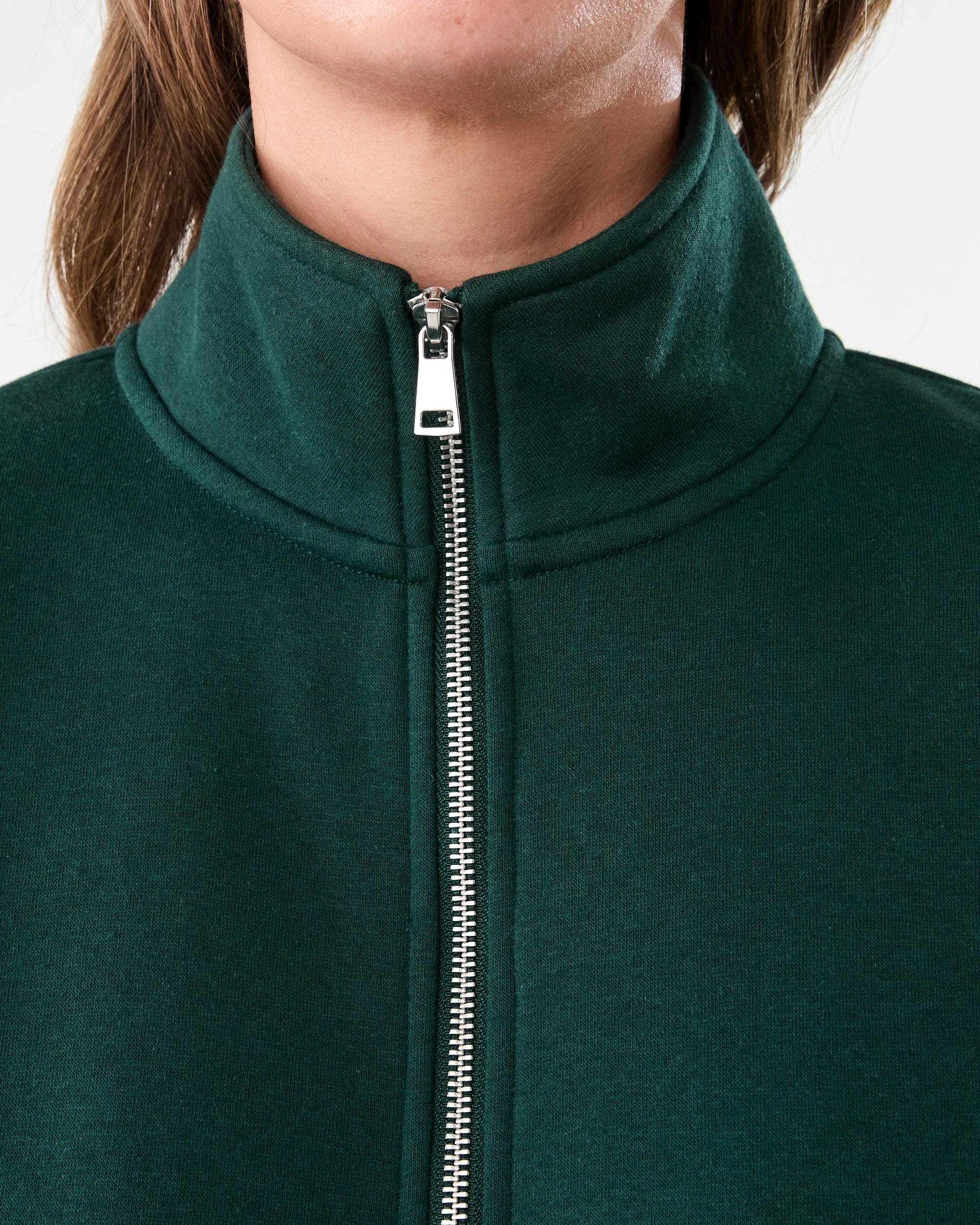 5 Quarter Zip Seam Front Sweatshirt Grn Leaf, 5 of 6