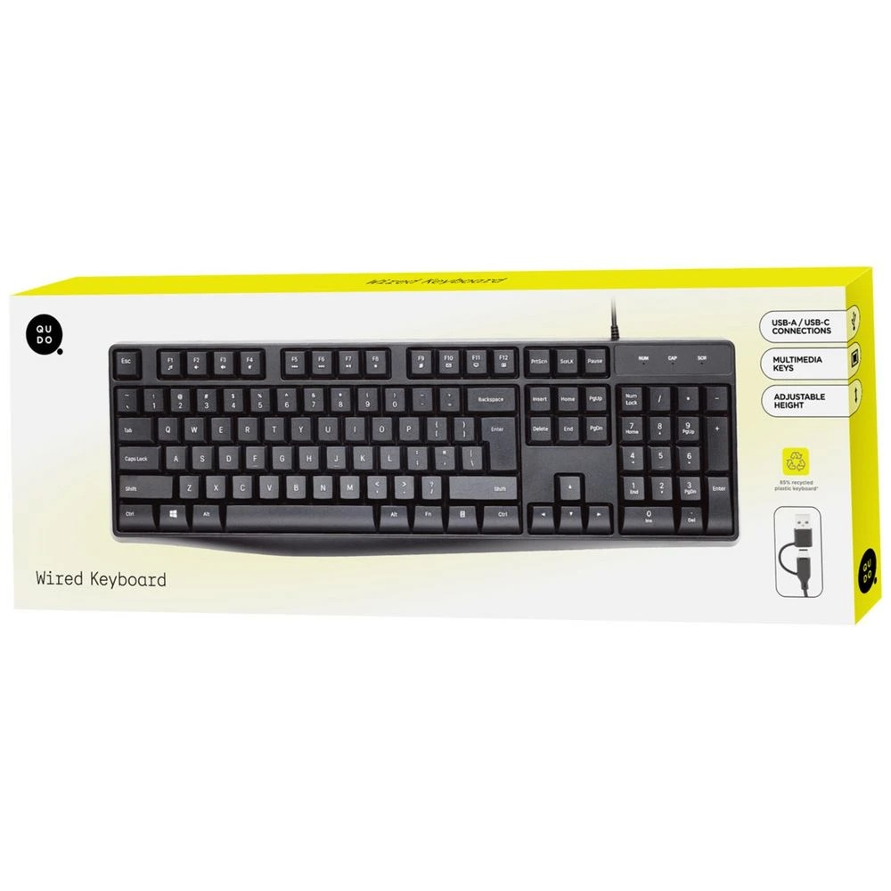 4 Qudo Essentials Wired Keyboard Black, 4 of 5