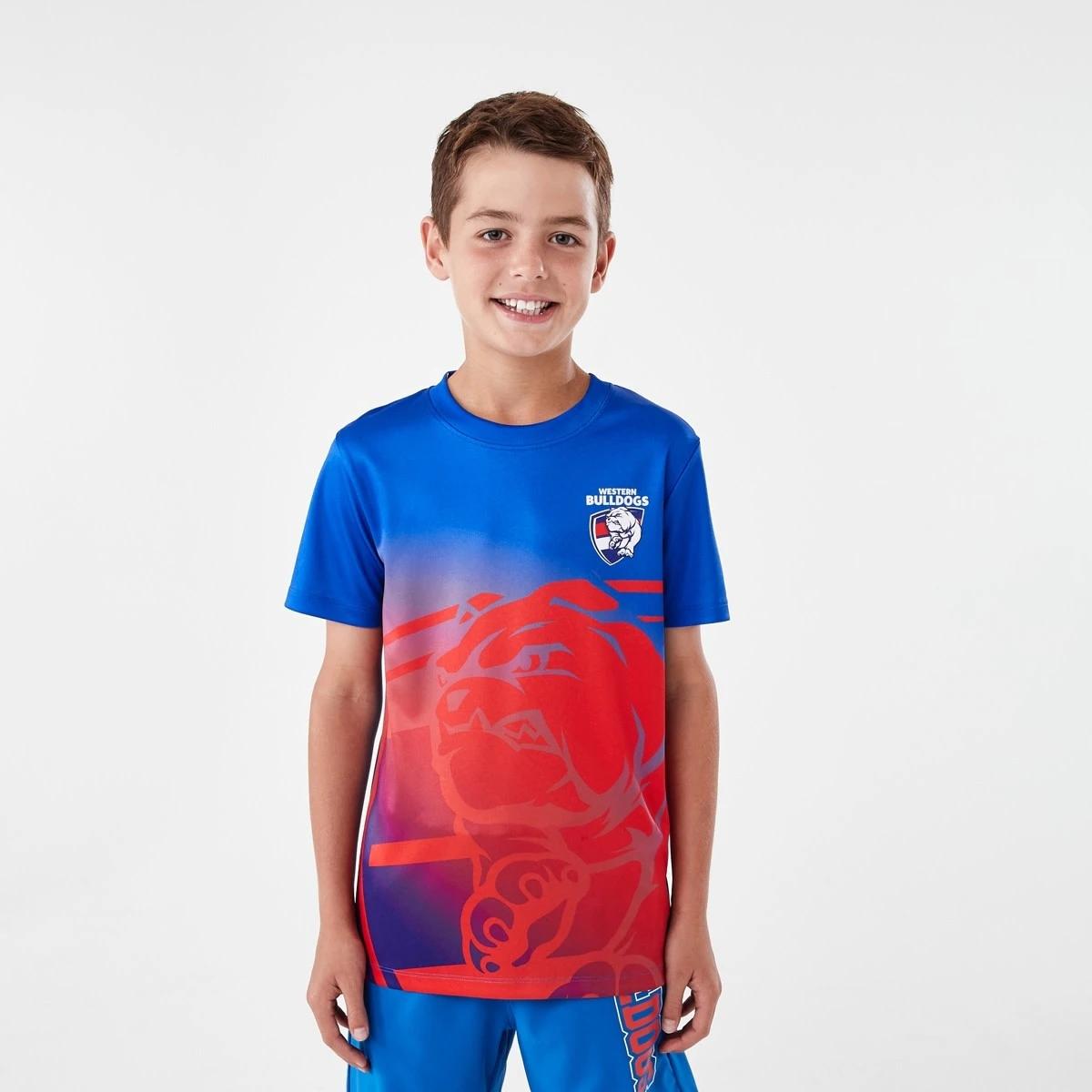 3 Official AFL Kids Training T-shirt Bulldogs, 3 of 10