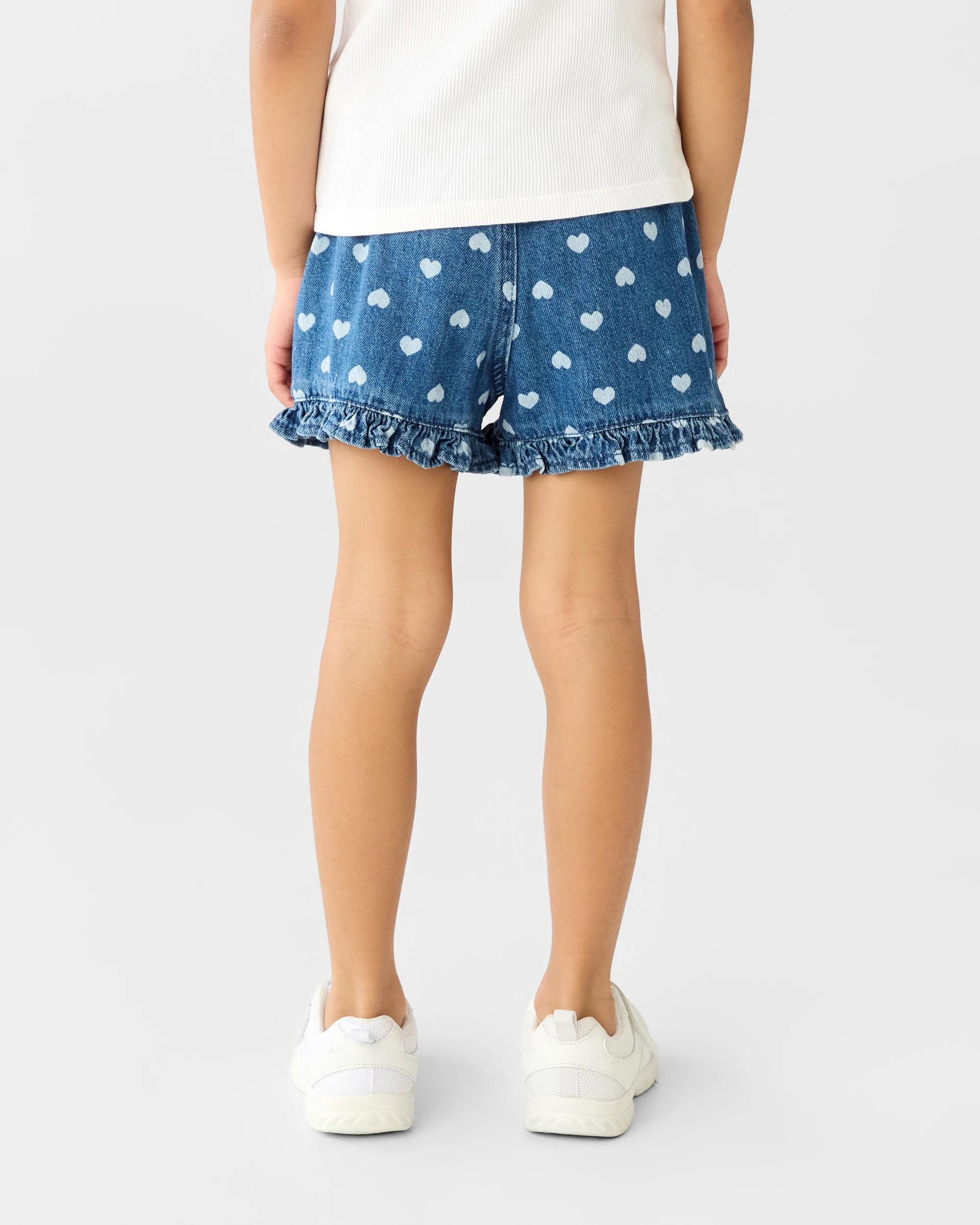 2 Printed Denim Shorts Blu Hearts, 2 of 7