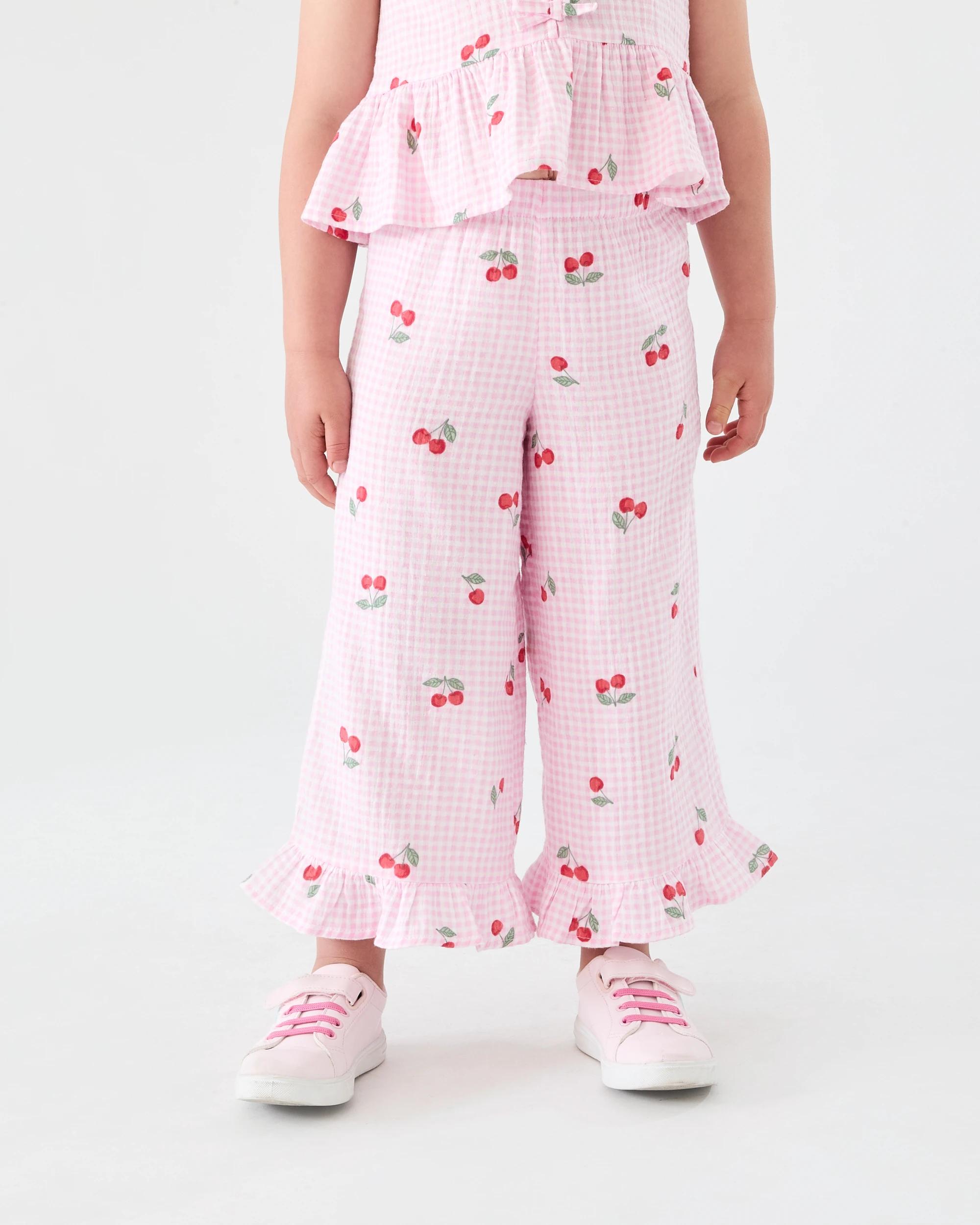 1 Frill Hem Pants Pnk Cherry, 1 of 6