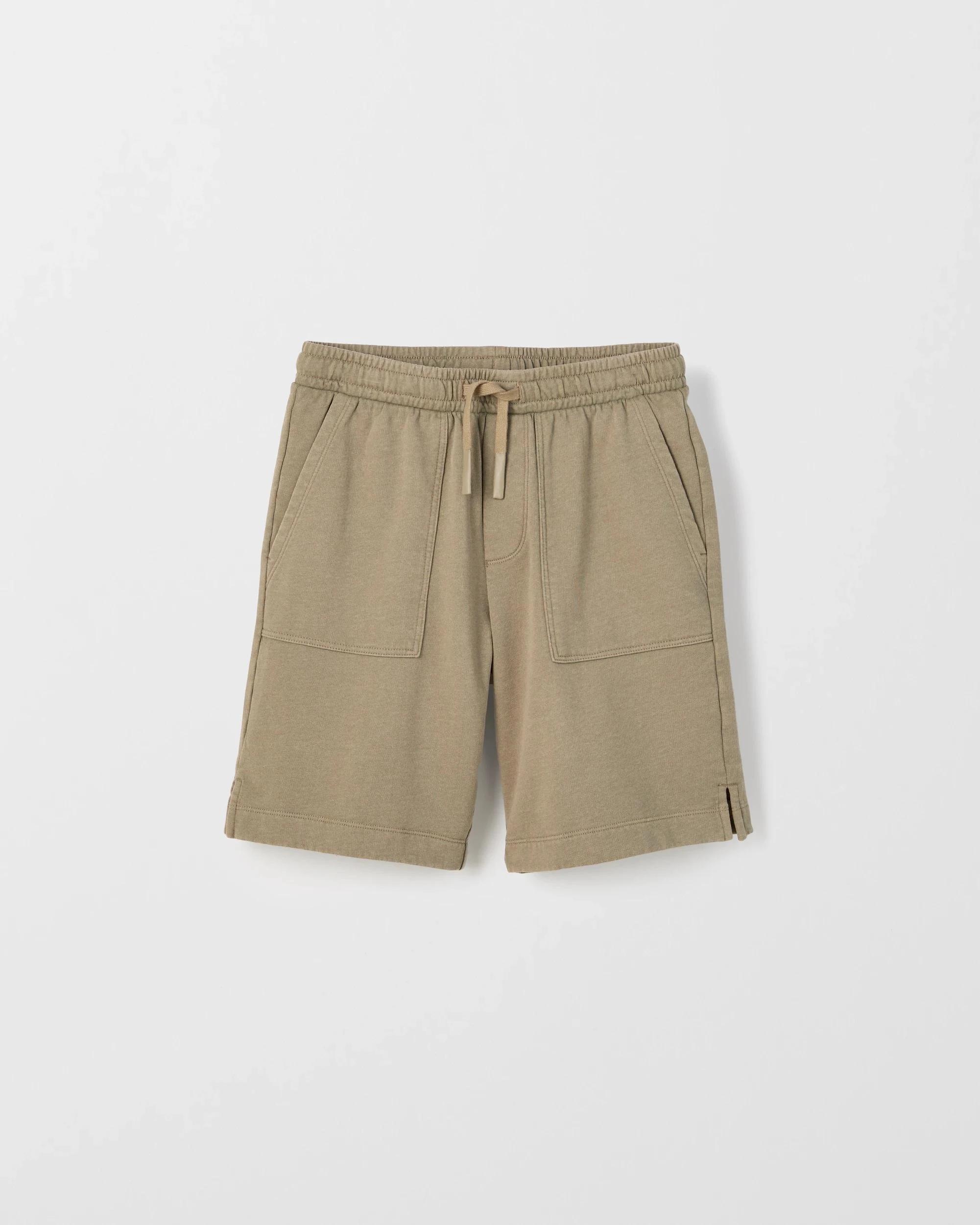 6 Target Kids Australian Cotton Blend Washed Fleece Knit Shorts GREEN, 6 of 7