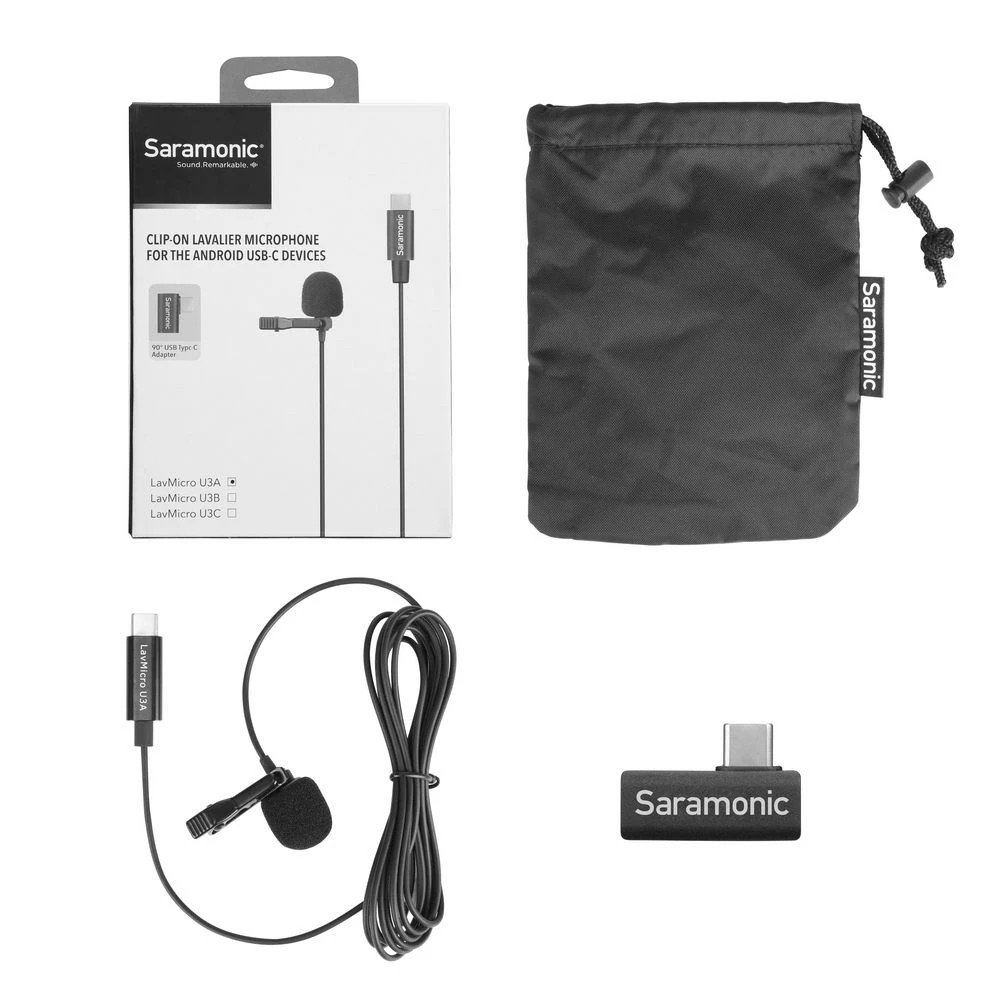4 Saramonic LavMicro U3A Clip-On Microphone USB-C Black, 4 of 10