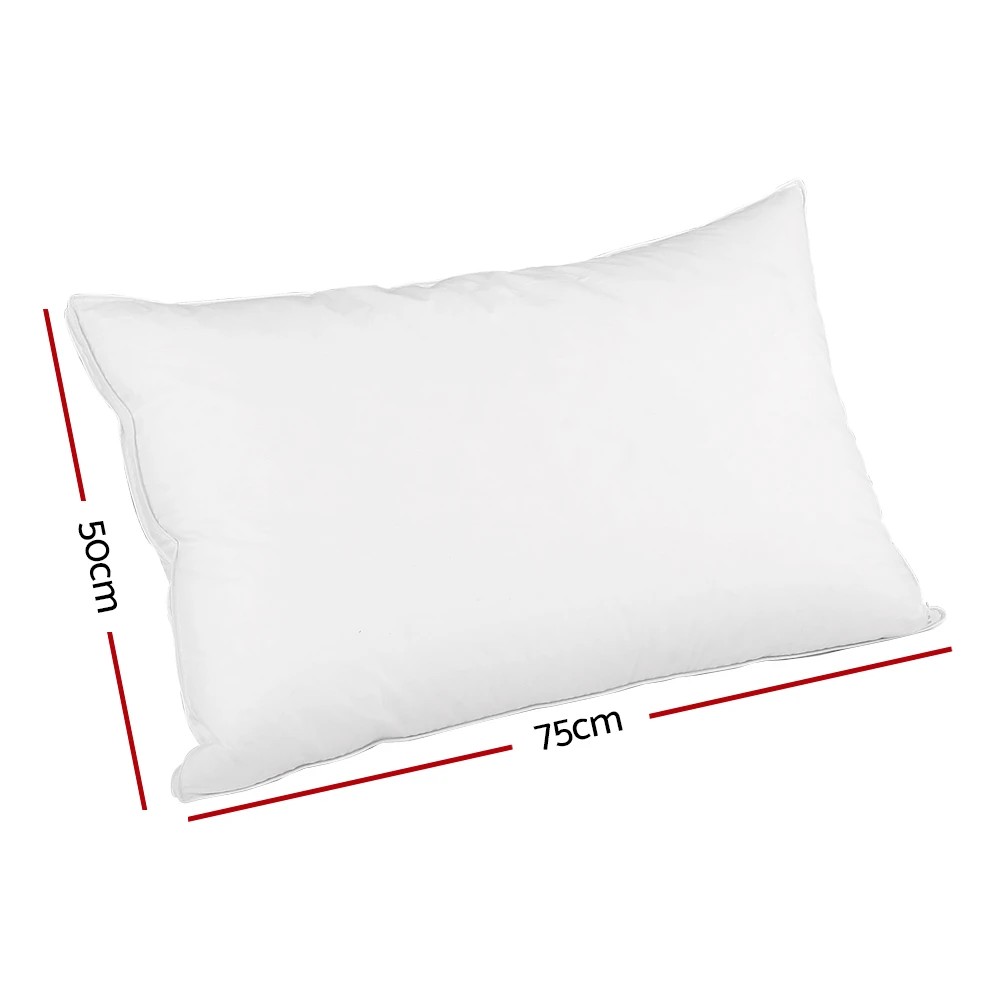 2 Giselle Bedding Duck Feather Down Pillow Luxury Twin Pack - White, 2 of 7