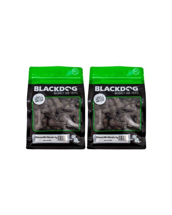 Blackdog Mini Biscuits Charcoal Dog Treats 2 Pack Oven Baked High Protein - Charcoal