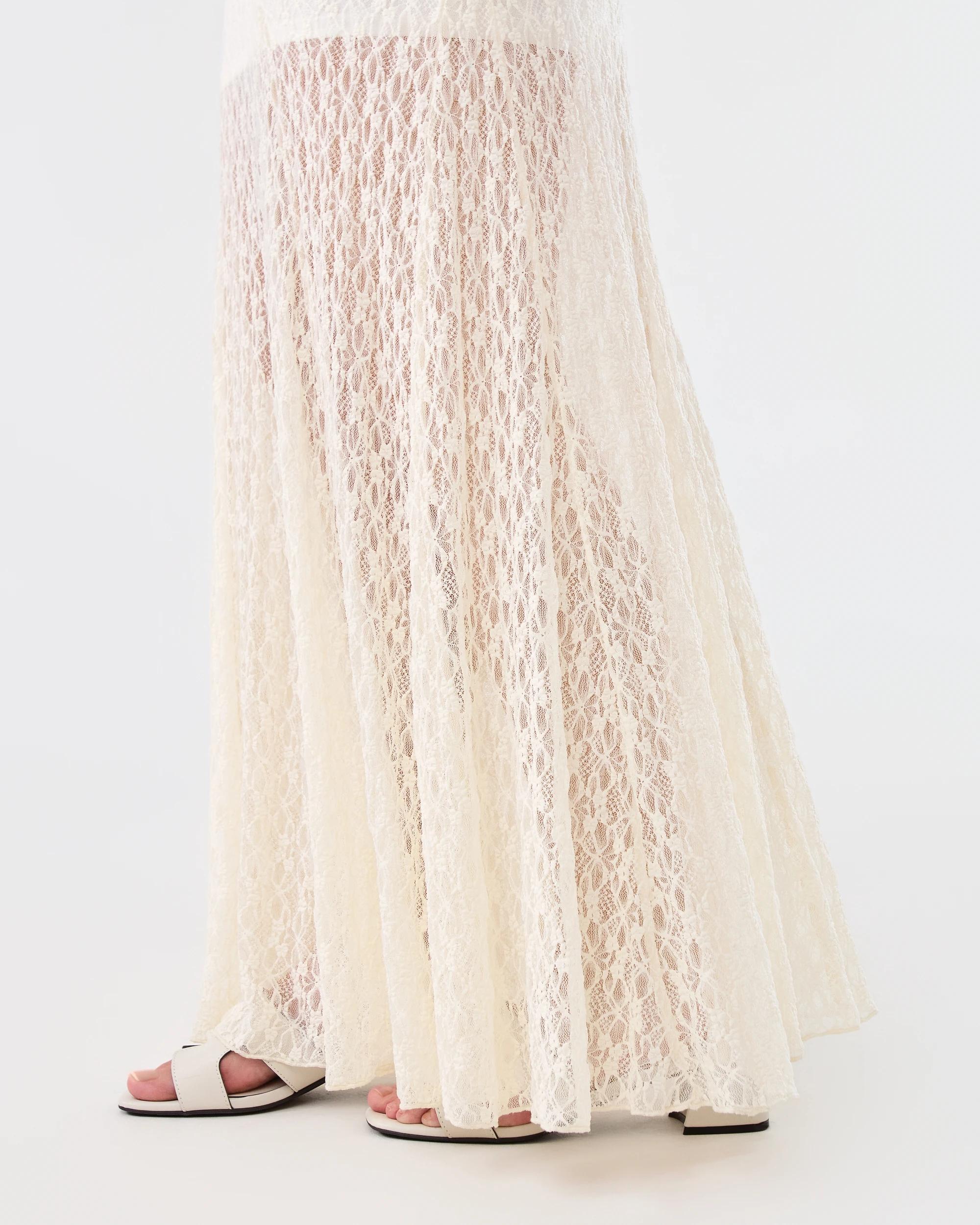 5 Lace Maxi Skirt Cld White, 5 of 5