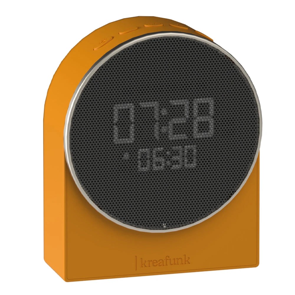 1 Kreafunk Ivy Alarm Clock W/ Bluetooth Speaker - Mango Burst - Orange, 1 of 3