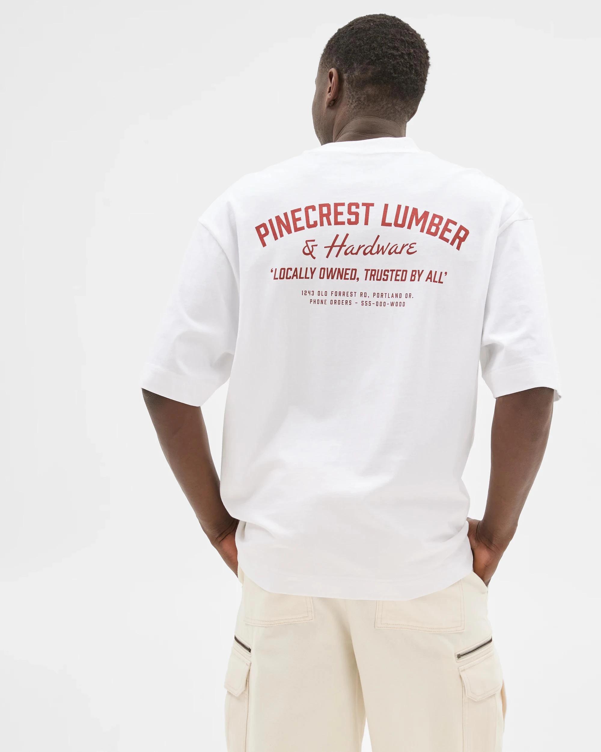 4 Commons Australian Cotton Graphic T-Shirt PINECREST WHITE, 4 of 5