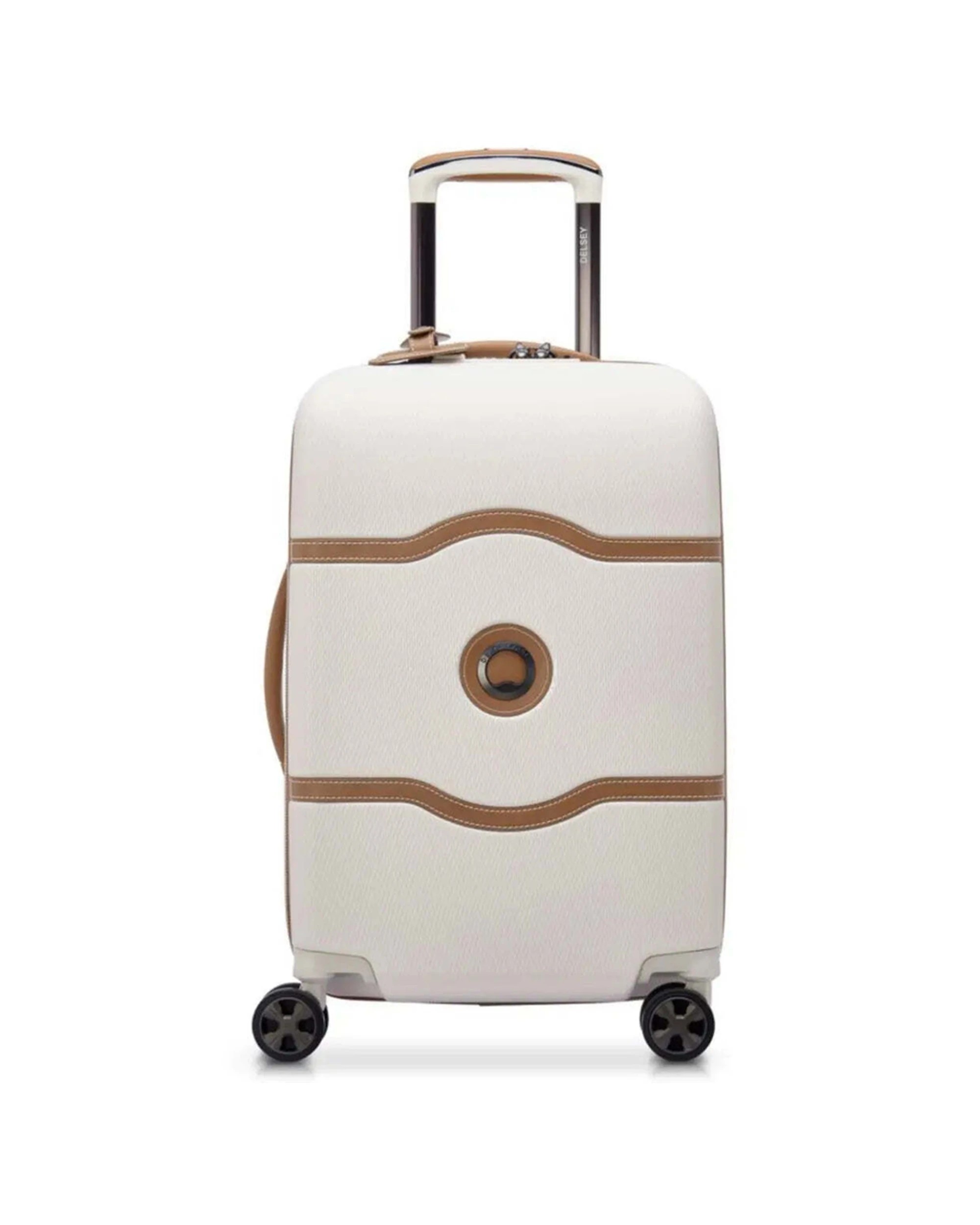 1 Delsey Luggage Chatelet Air 2.0 - 55 cm 4-Wheel Cabin Suitcase TSA Lock USB Port Angora - White, 1 of 5